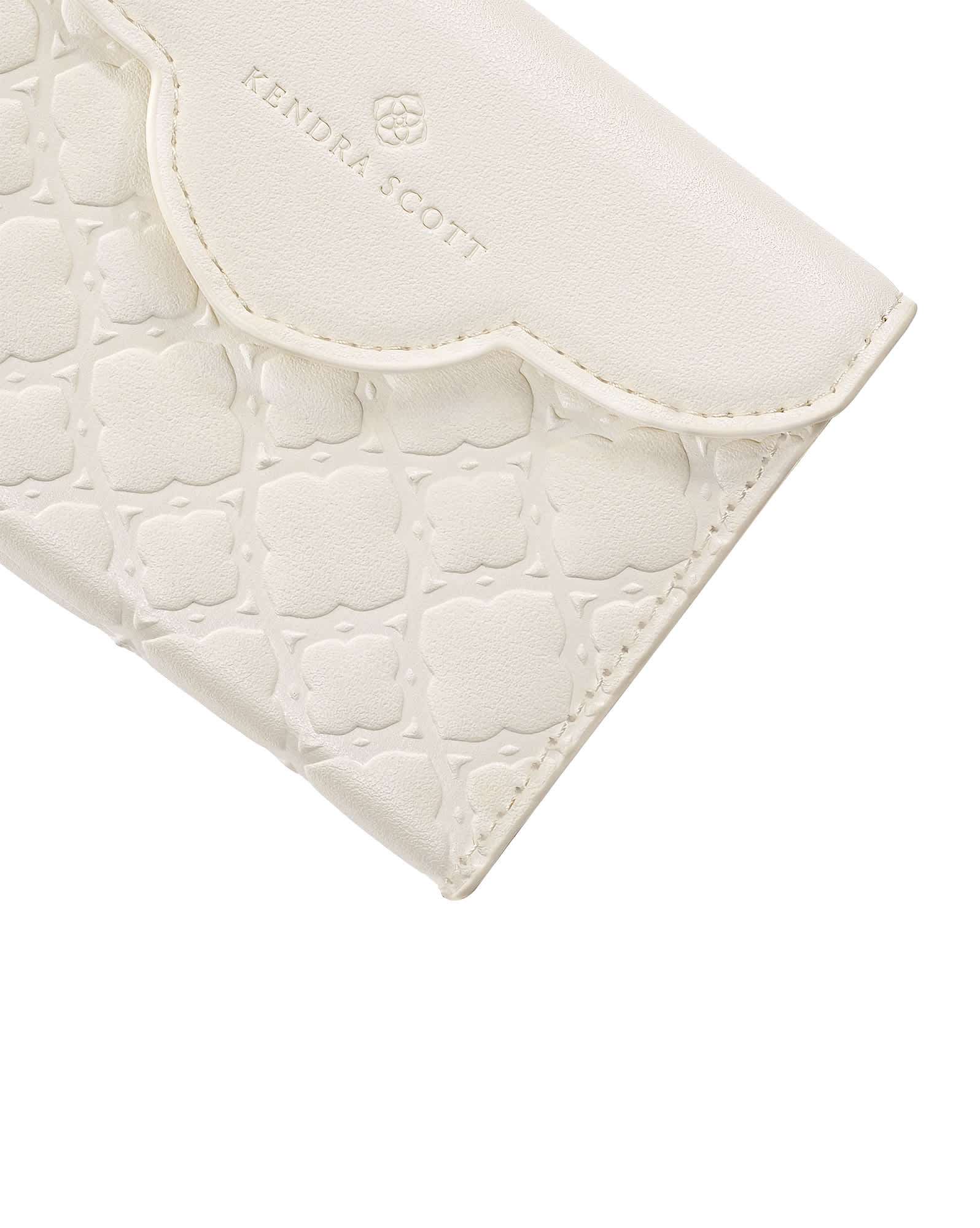 Magnetic Ivory Trifold Wallet
