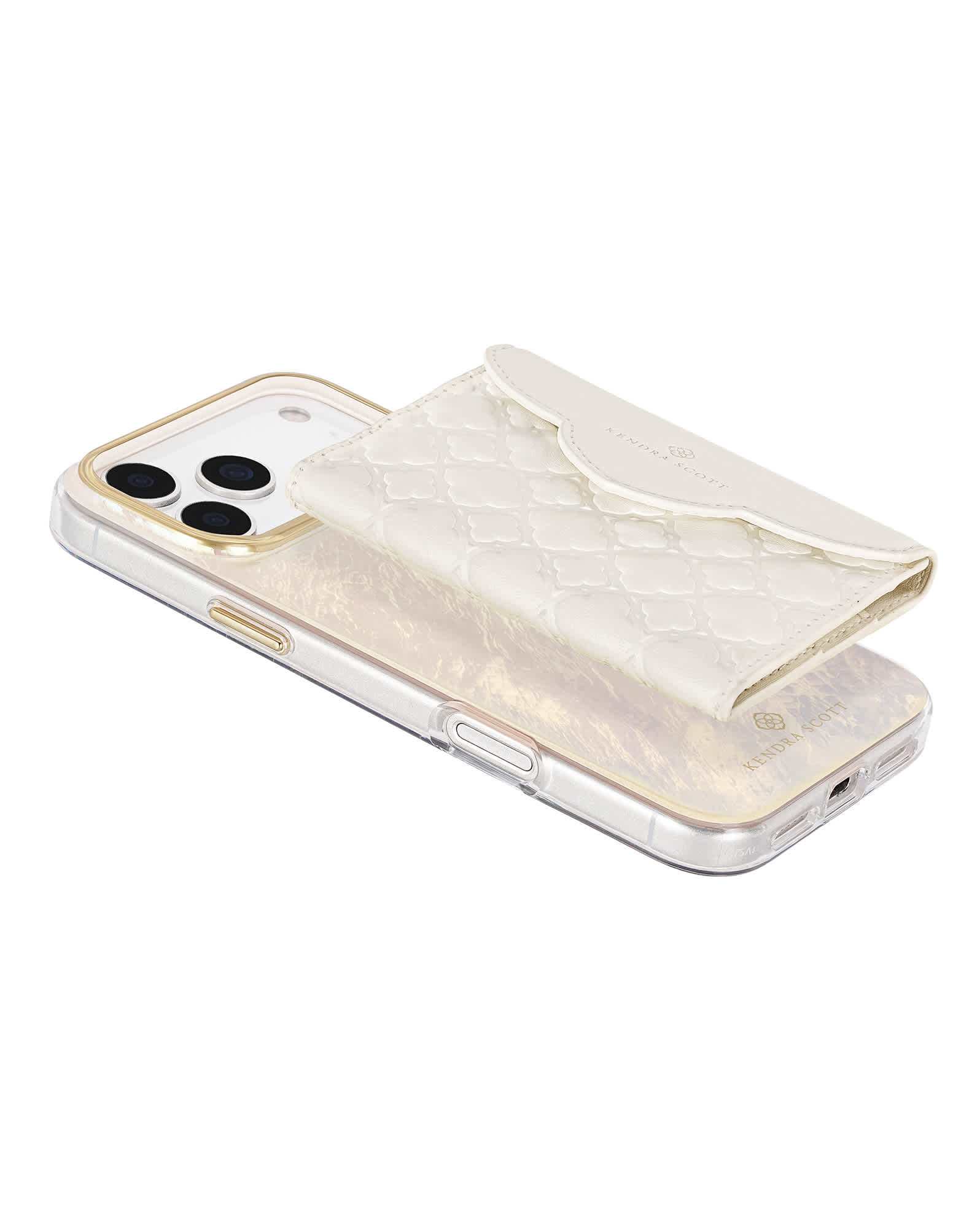 Magnetic Ivory Trifold Wallet