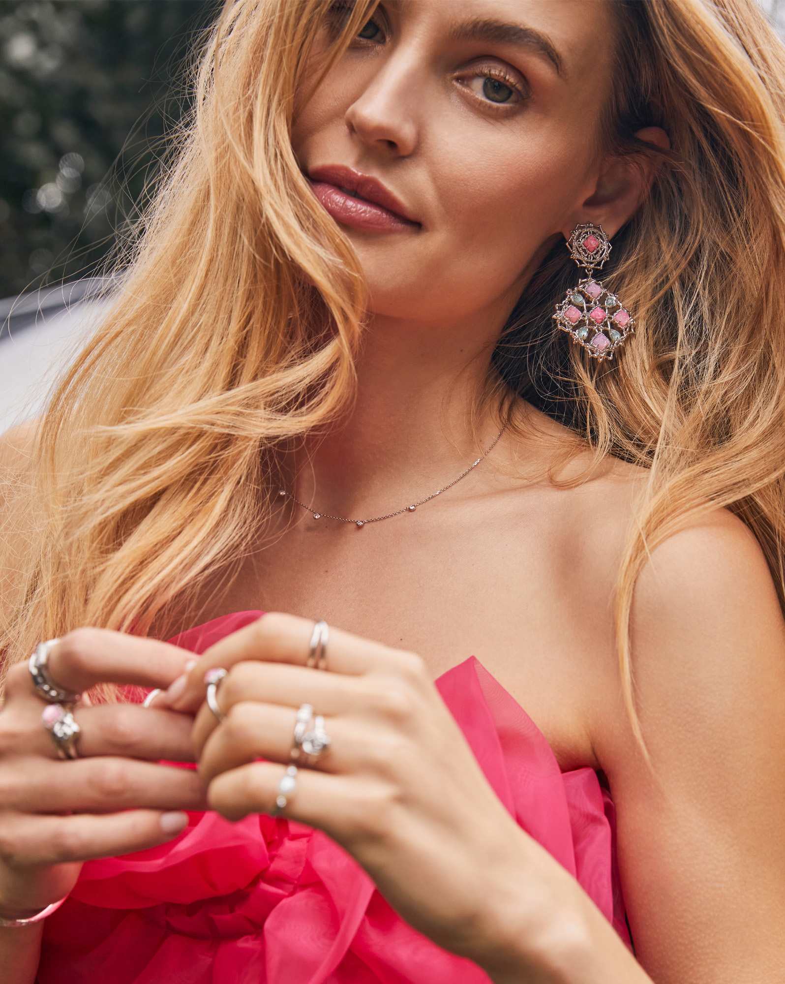 Mallory Rose Silver Convertible Statement Earrings