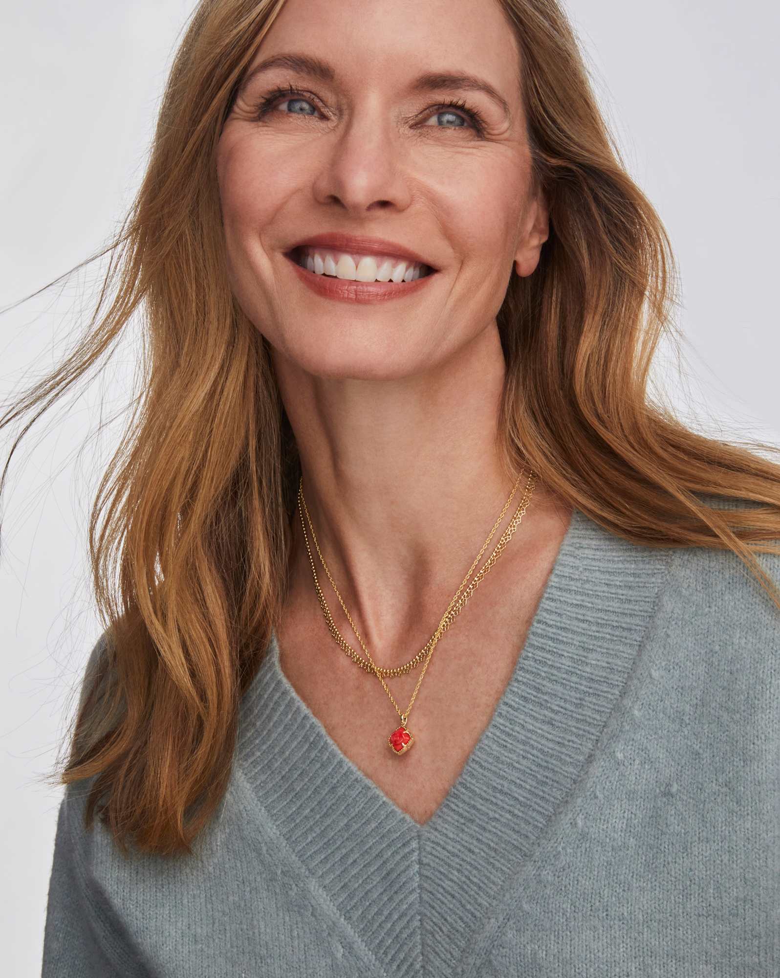 Mallory Rose Gold Multi Strand Necklace