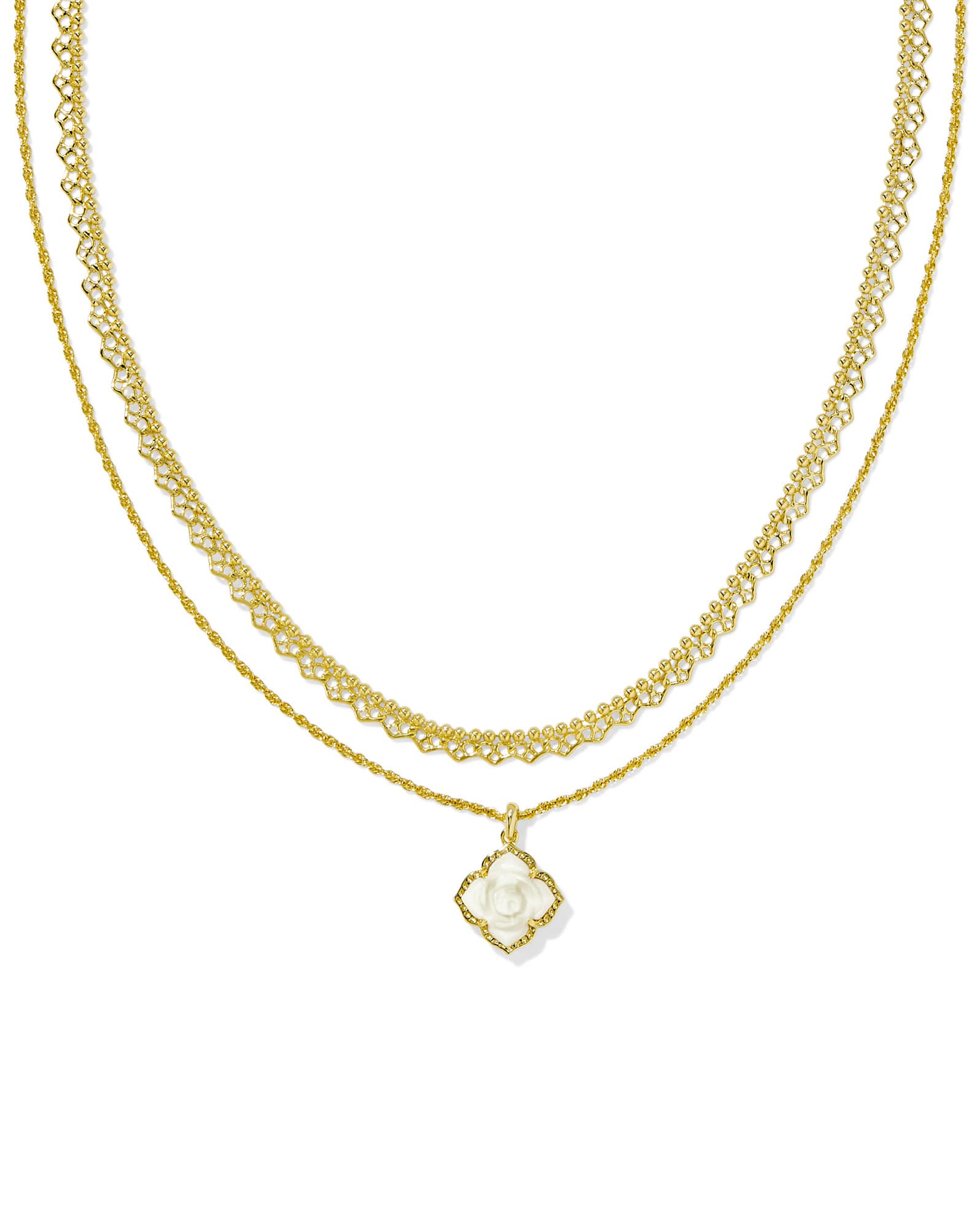 Mallory Rose Gold Multi Strand Necklace