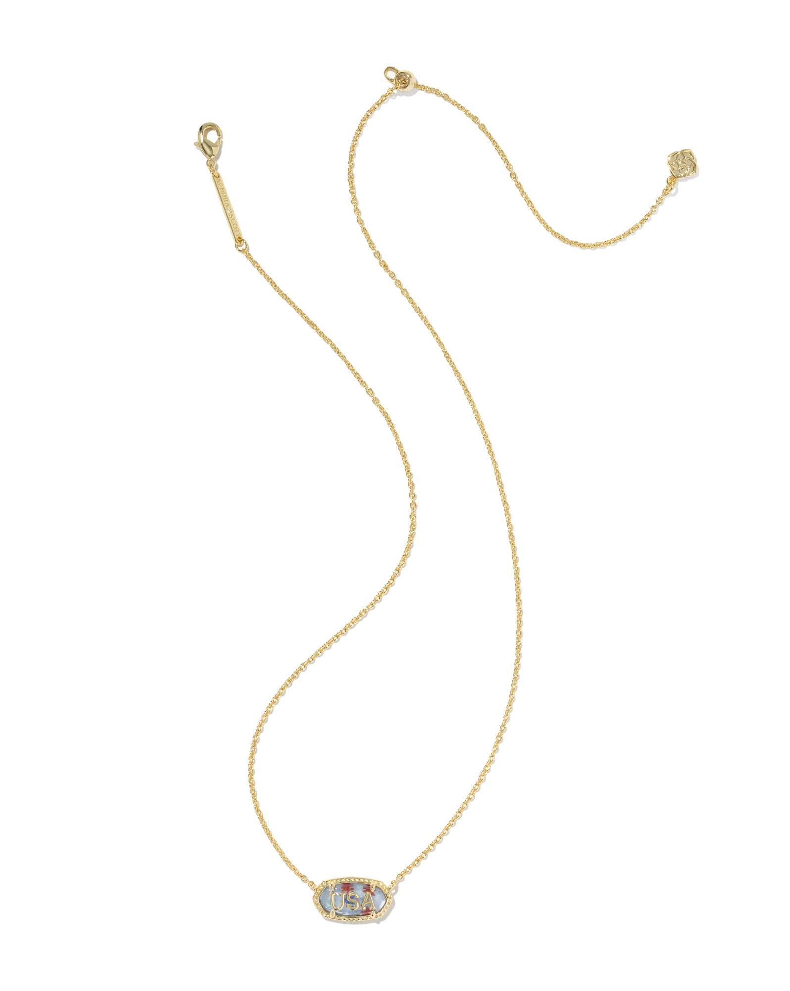 Elisa USA Gold Short Pendant Necklace