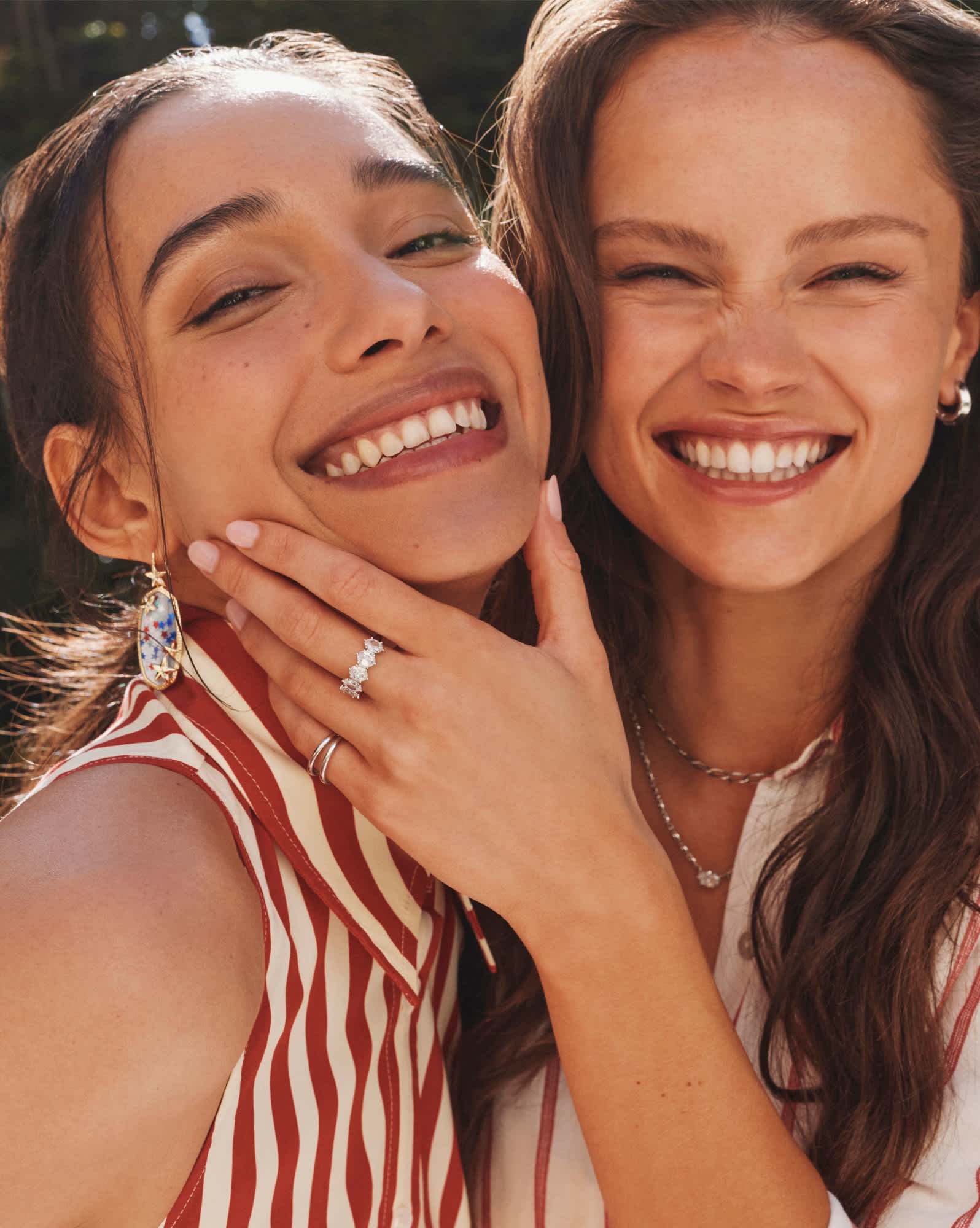 Elle Multi Star Gold Drop Earrings