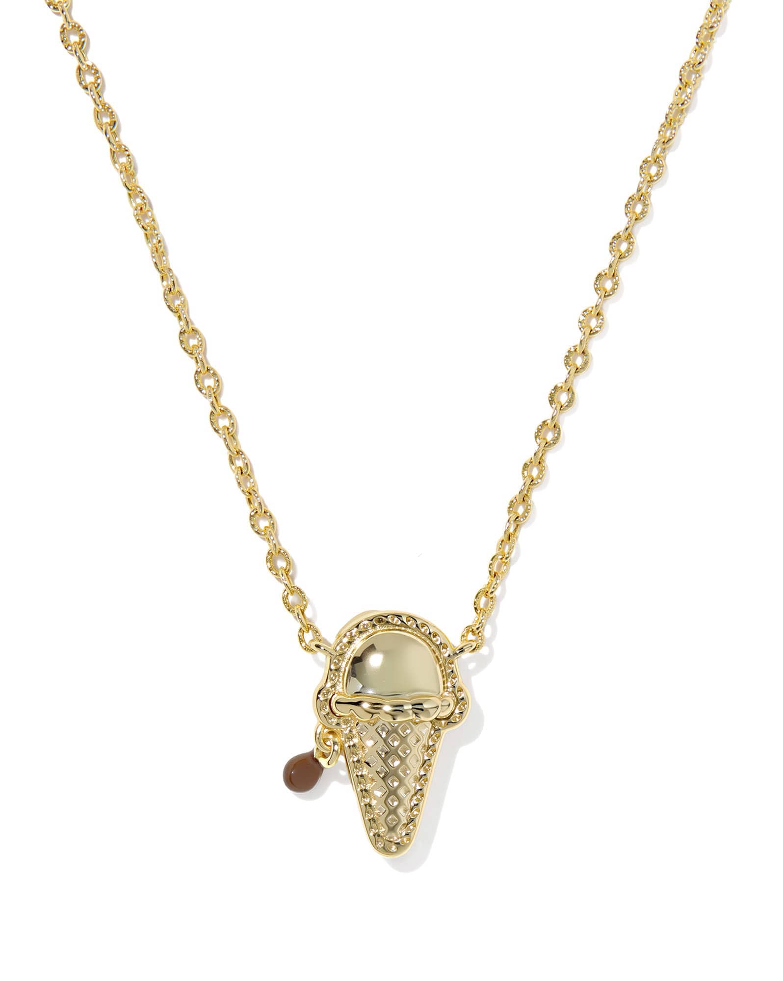 Ice Cream Gold Short Pendant Necklace