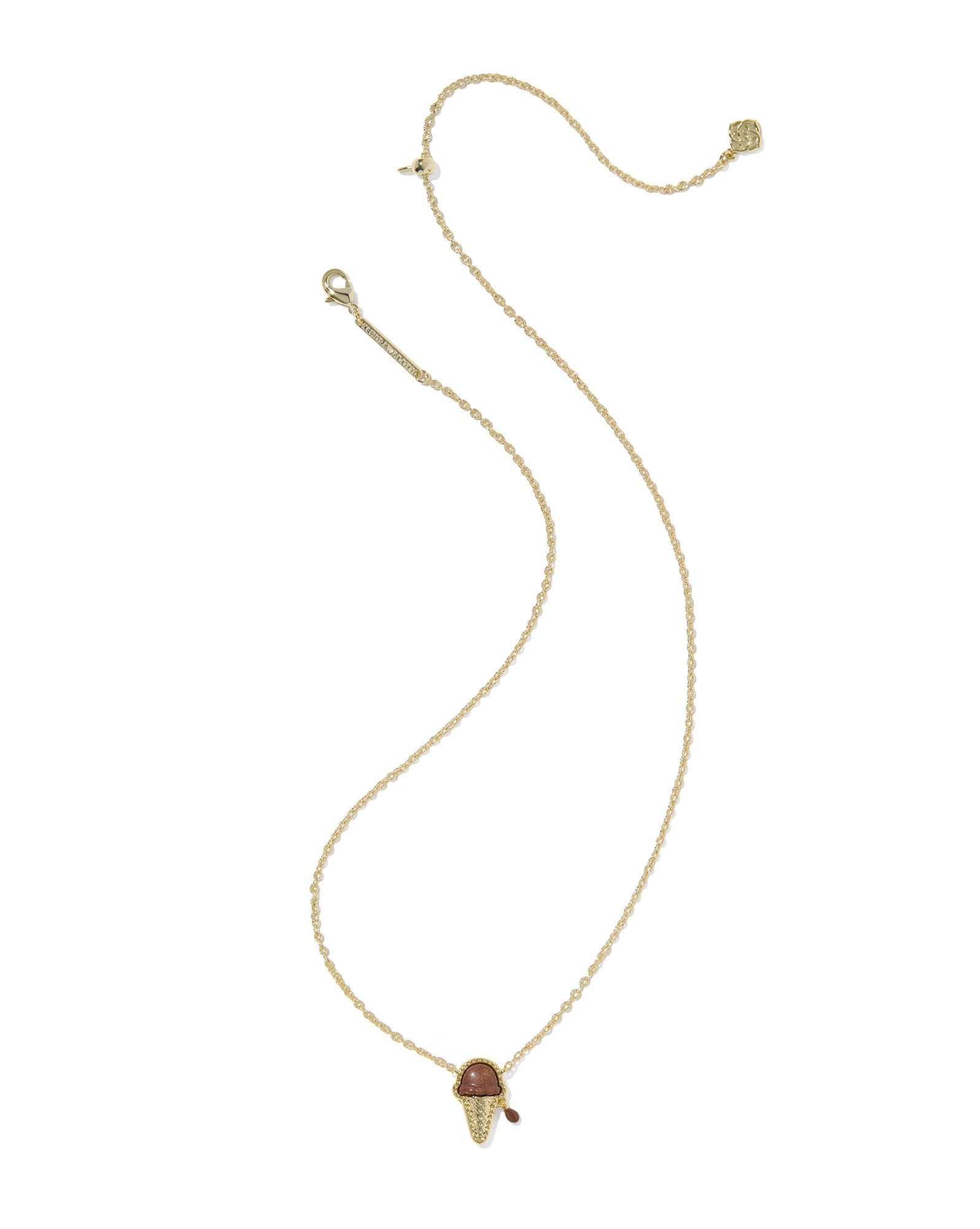 Ice Cream Gold Short Pendant Necklace