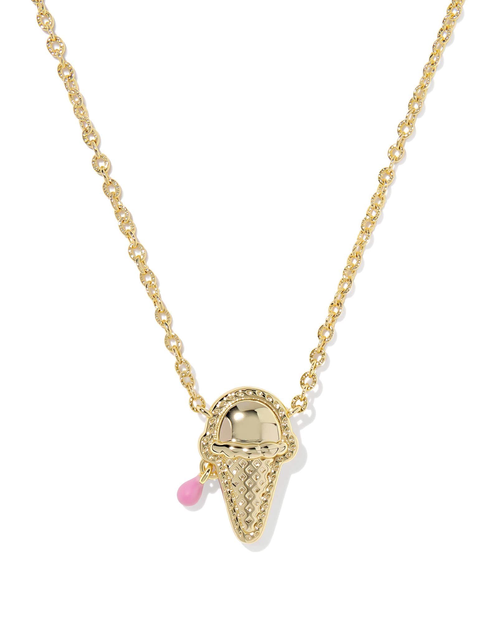 Ice Cream Gold Short Pendant Necklace