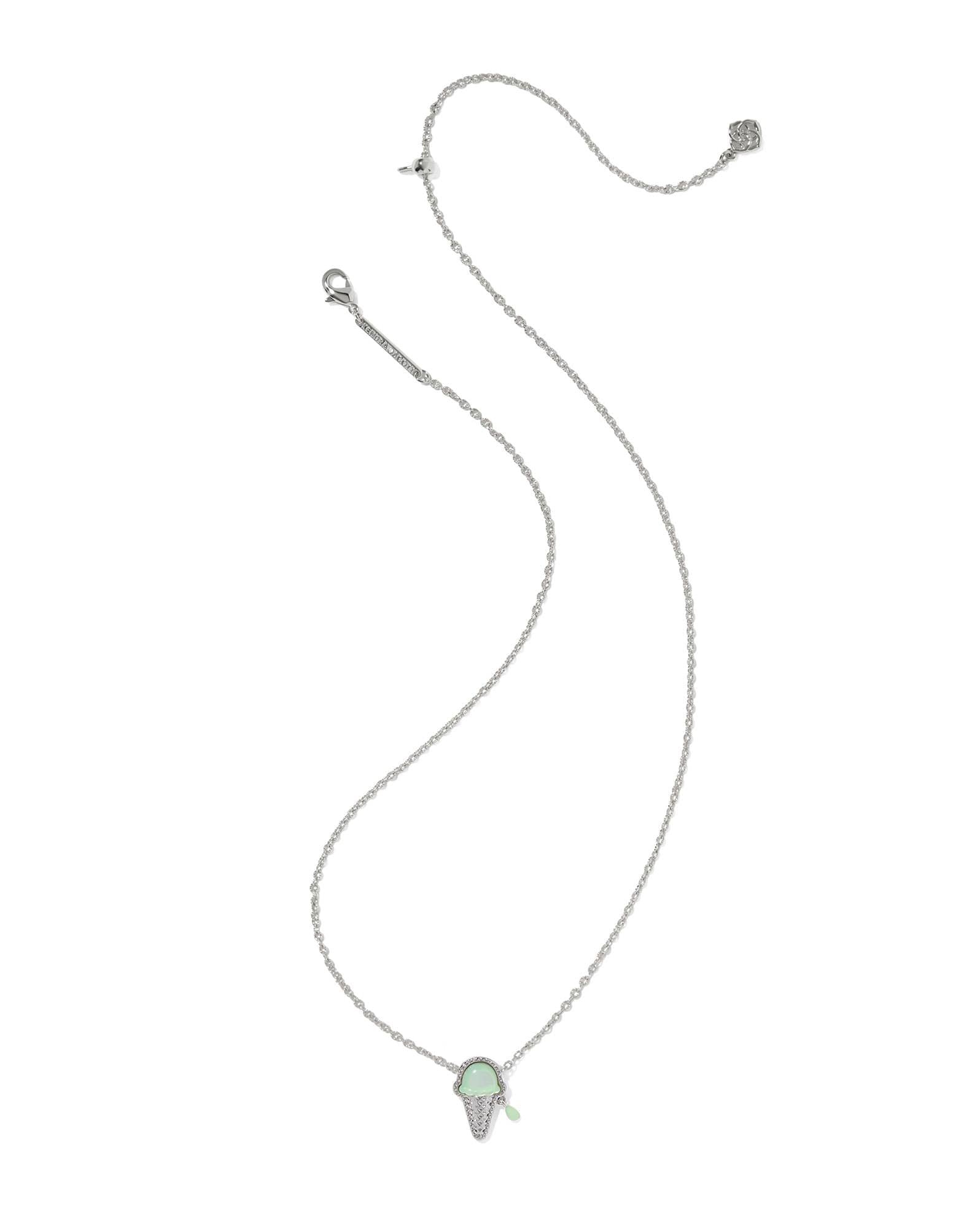 Ice Cream Silver Short Pendant Necklace