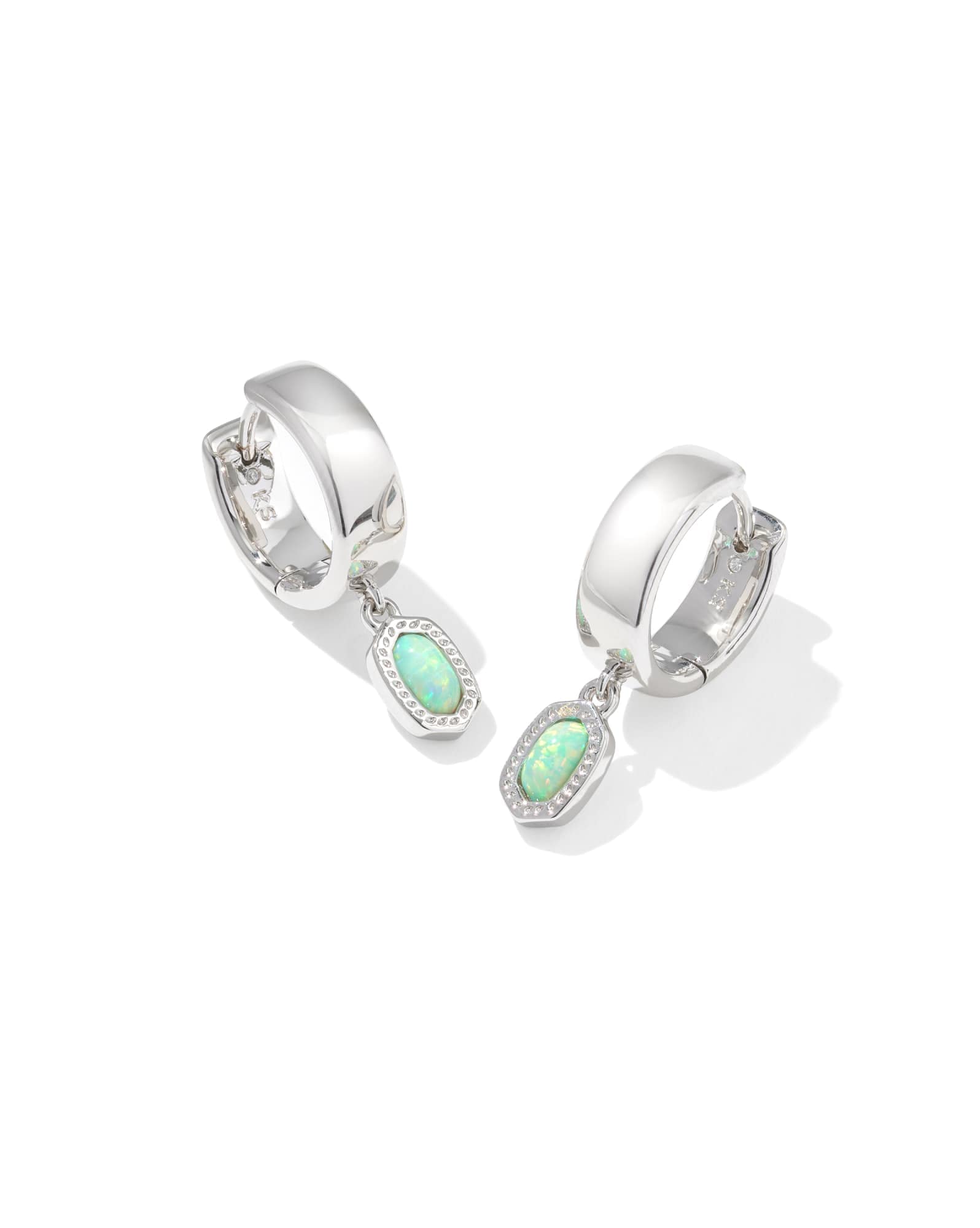 Mini Ellie Silver Wide Huggie Earrings