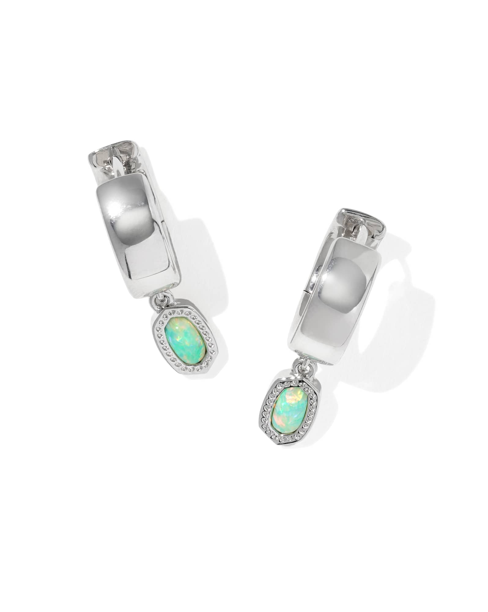 Mini Ellie Silver Wide Huggie Earrings