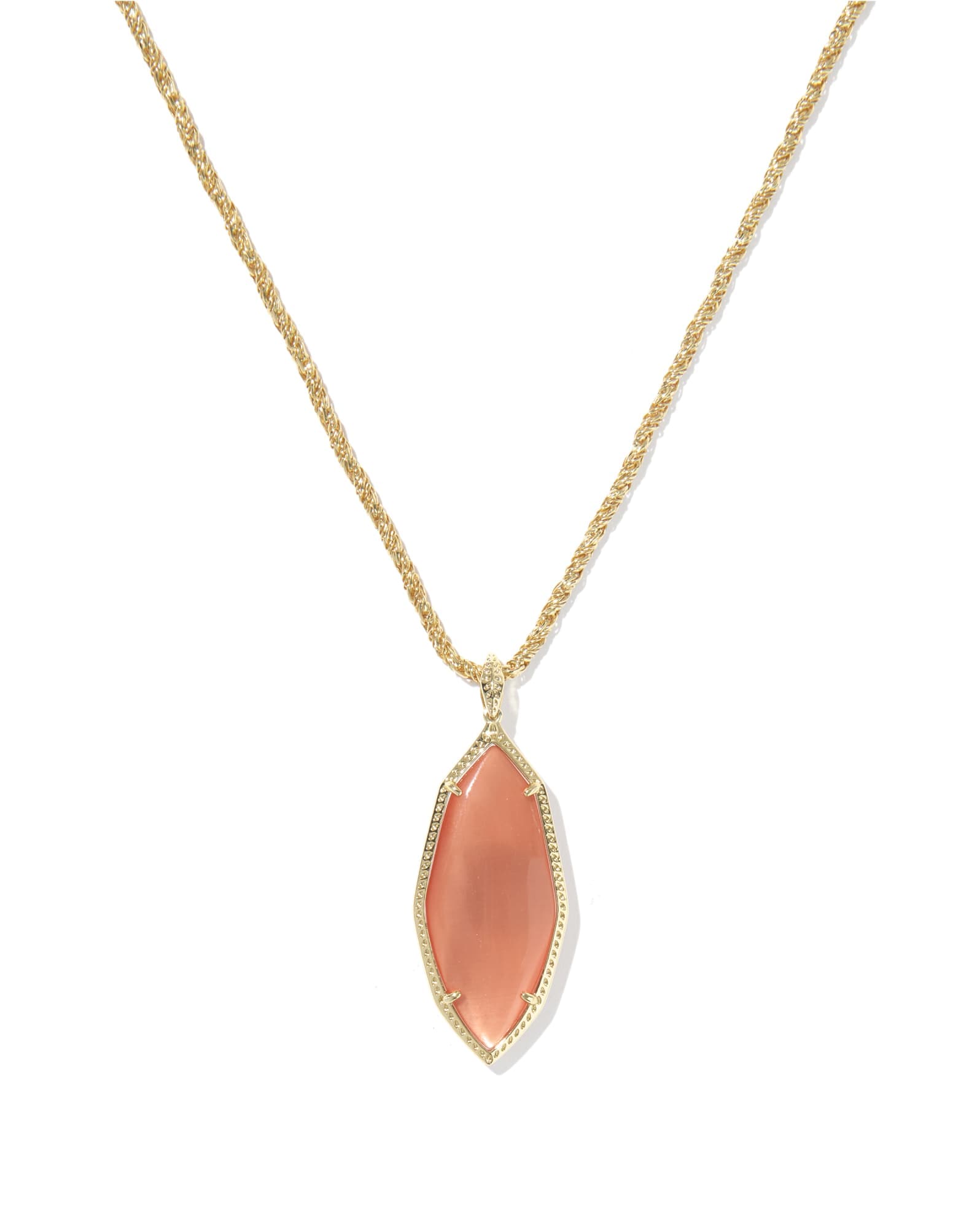 Ophelia Gold Large Long Pendant Necklace