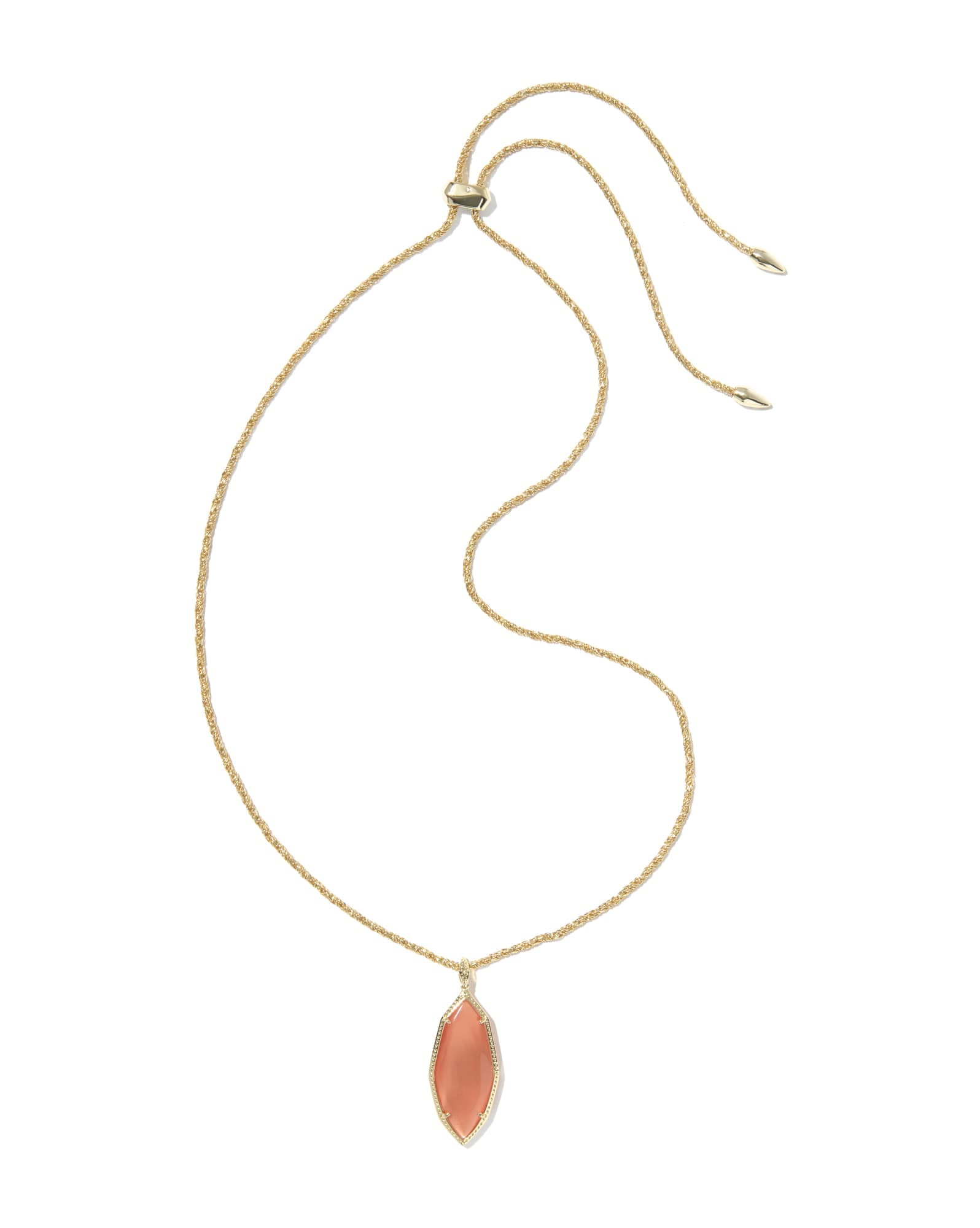 Ophelia Gold Large Long Pendant Necklace