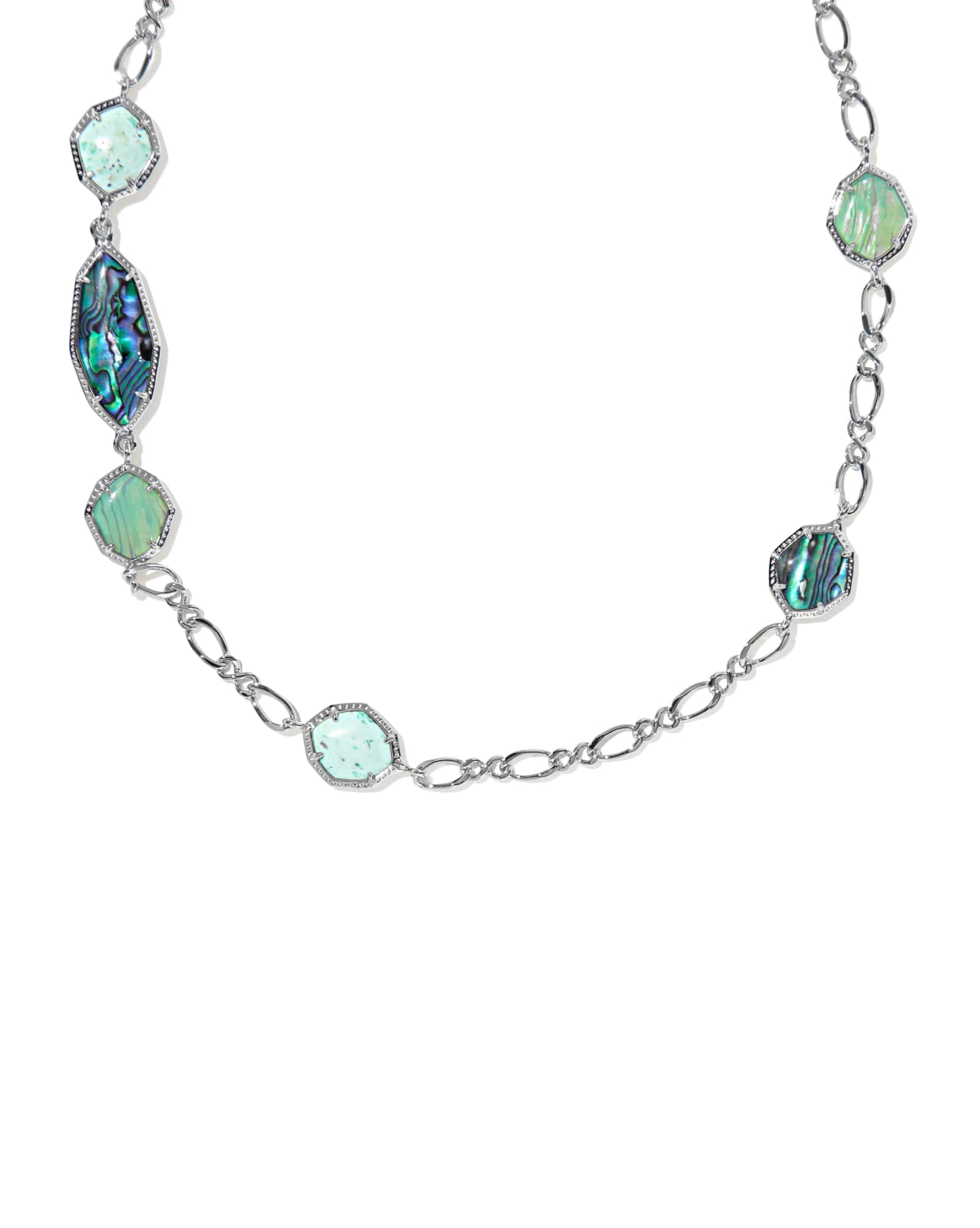 Ophelia Silver Long Strand Necklace