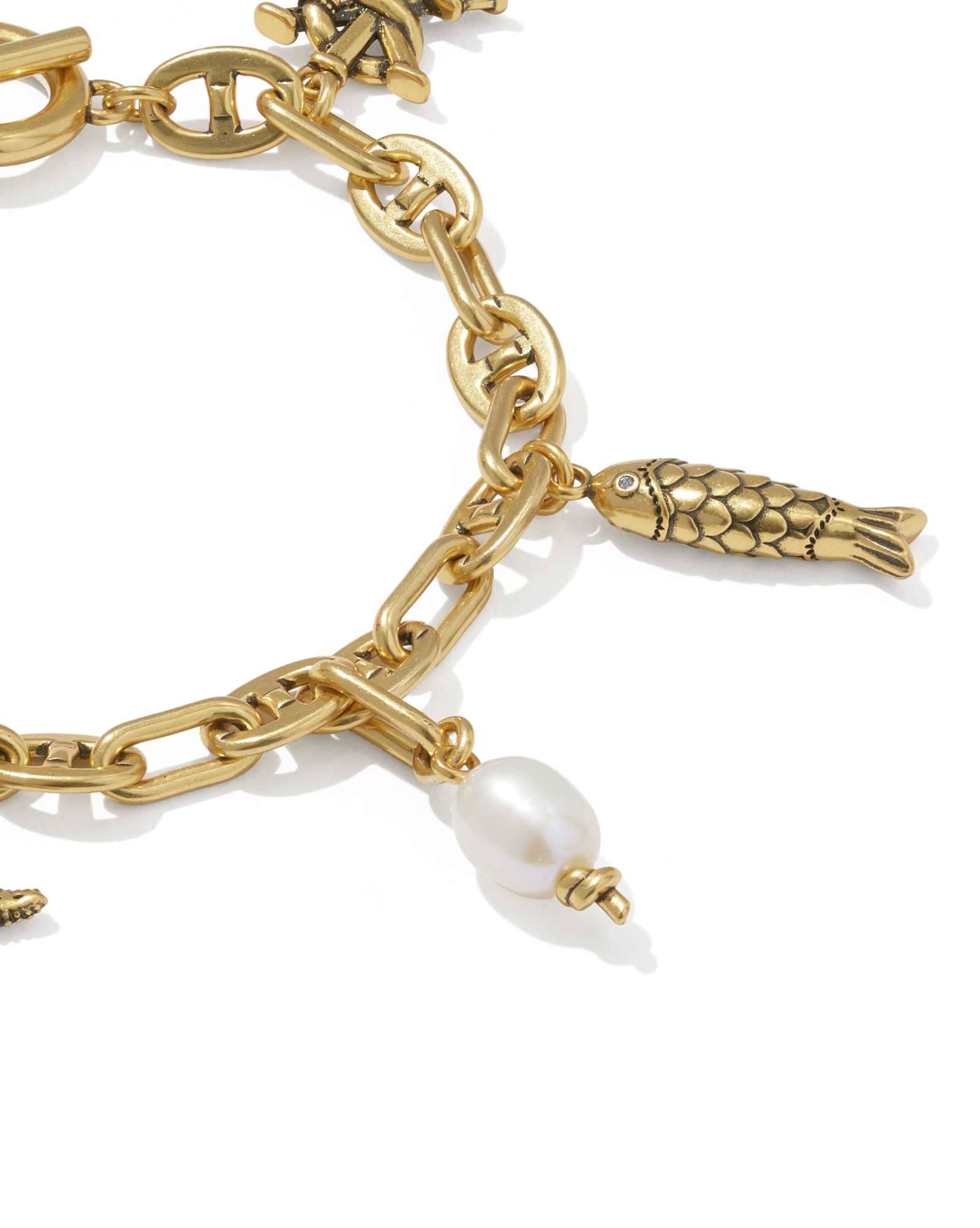 Parker Charm Vintage Gold Bracelet