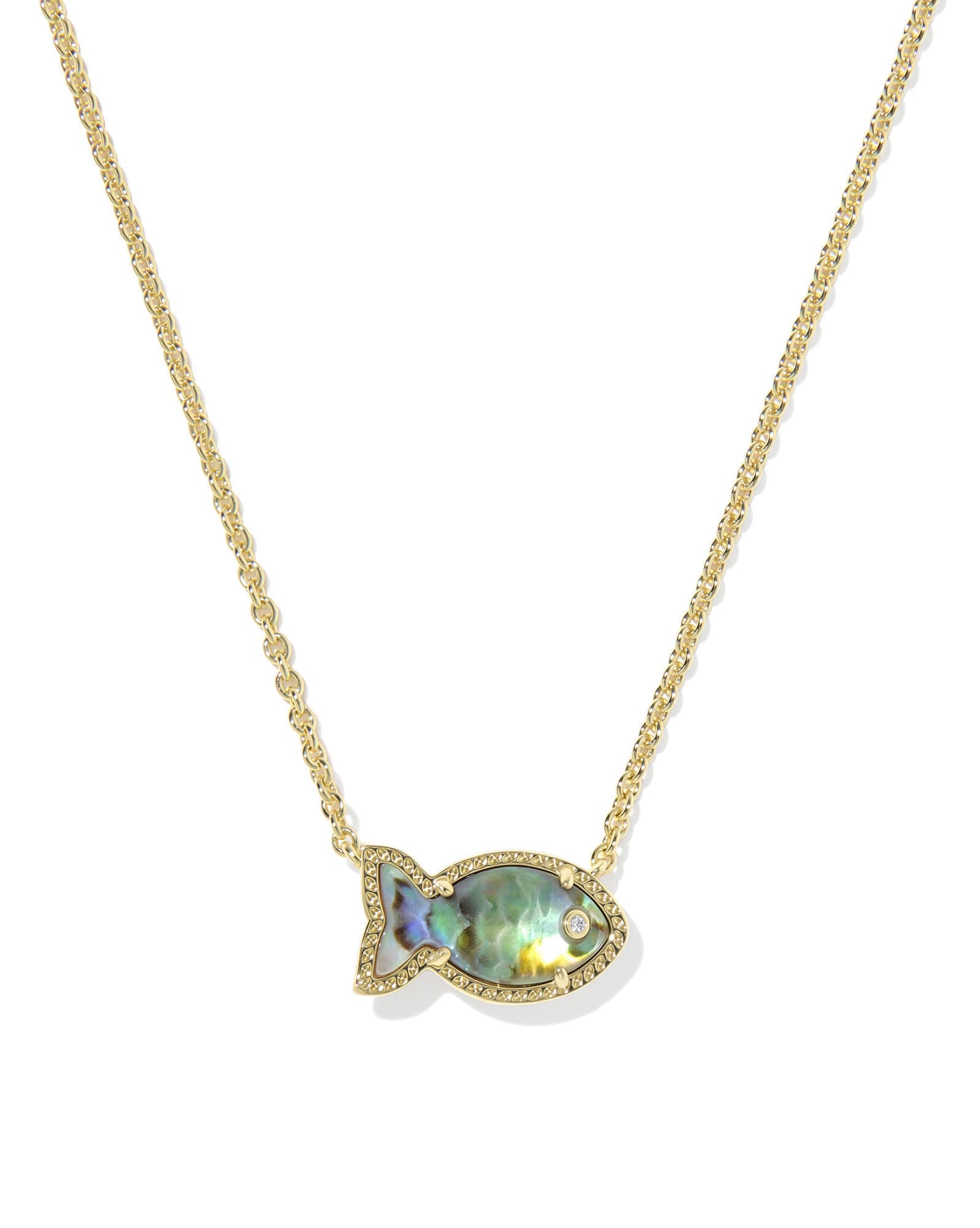 Parker Fish Gold Short Pendant Necklace