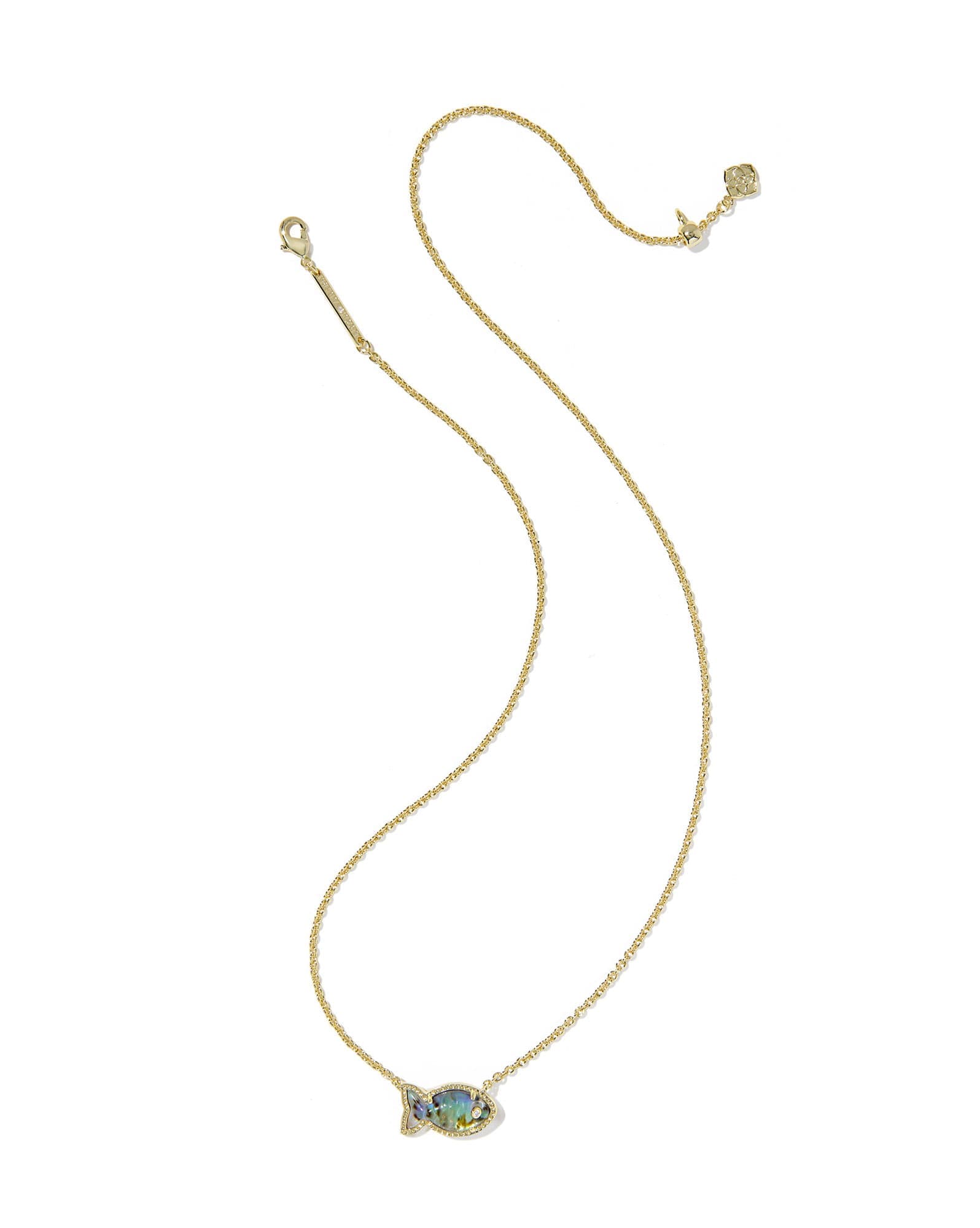 Parker Fish Gold Short Pendant Necklace