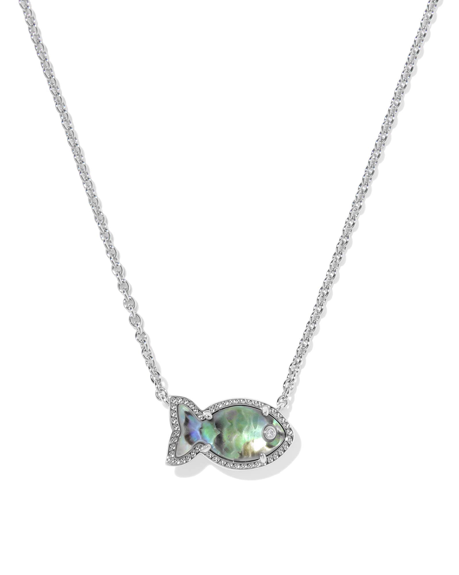 Parker Fish Silver Short Pendant Necklace