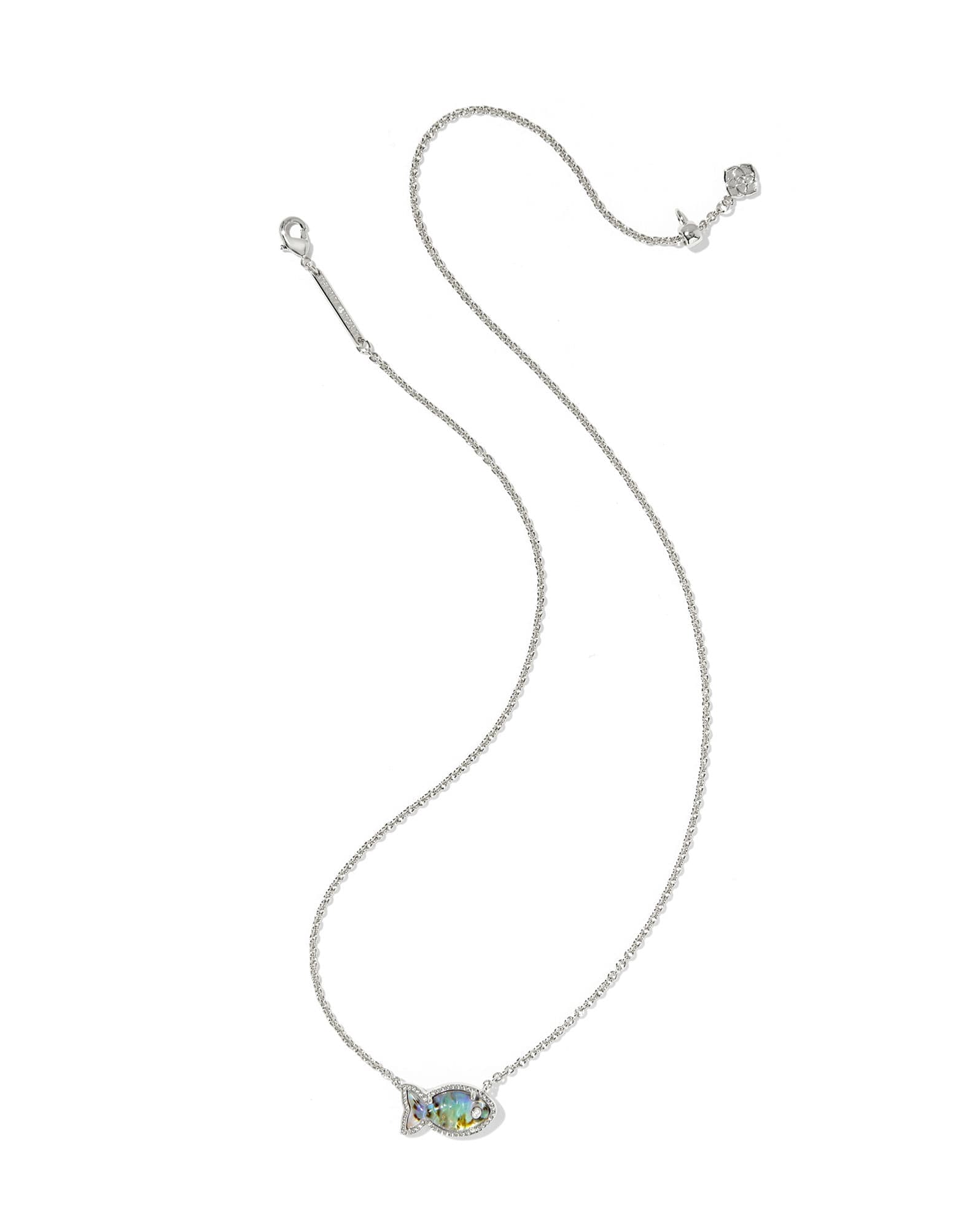 Parker Fish Silver Short Pendant Necklace