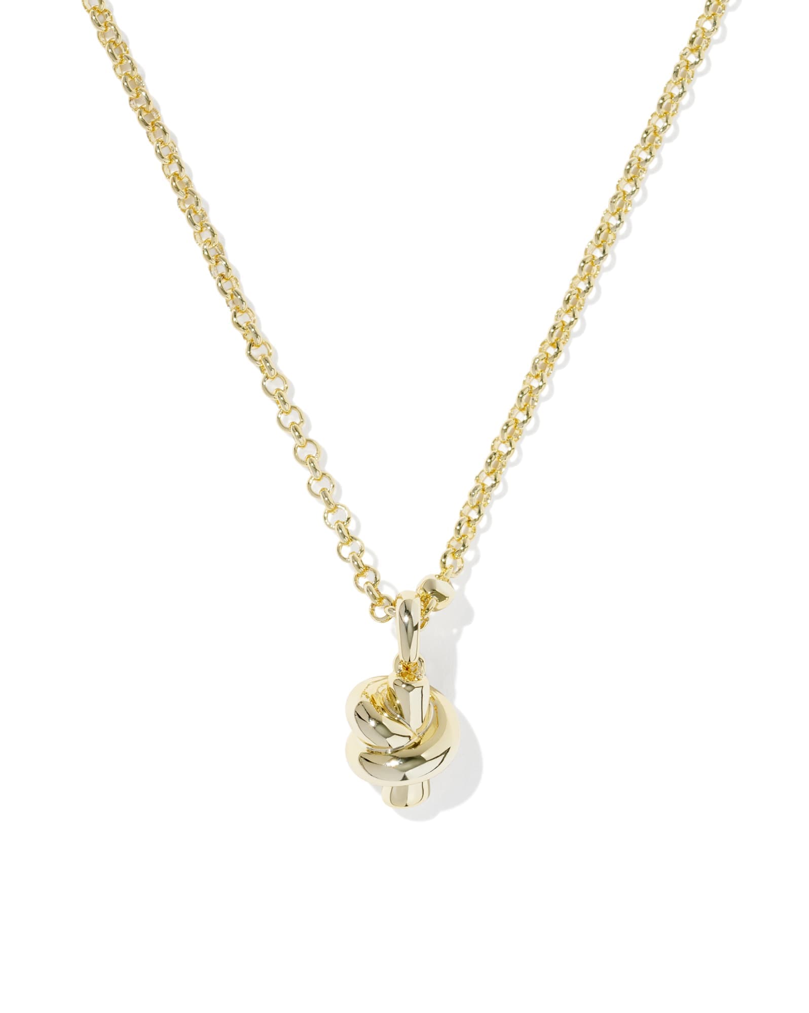 Parker Knot Gold Short Pendant Necklace