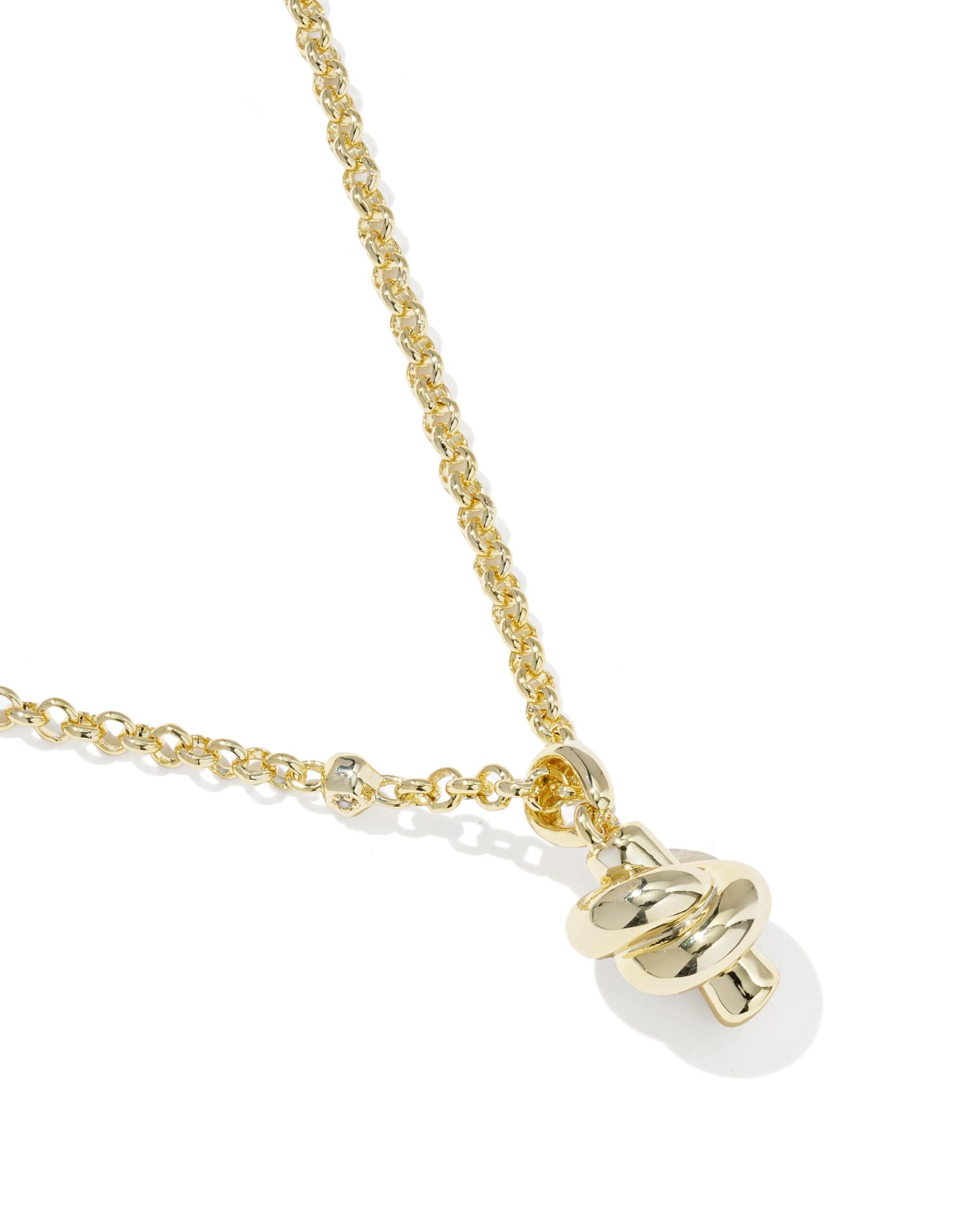 Parker Knot Gold Short Pendant Necklace