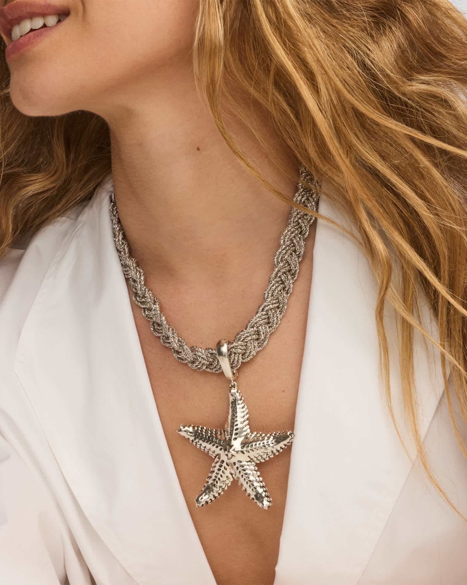 Parker Starfish Silver Statement Necklace