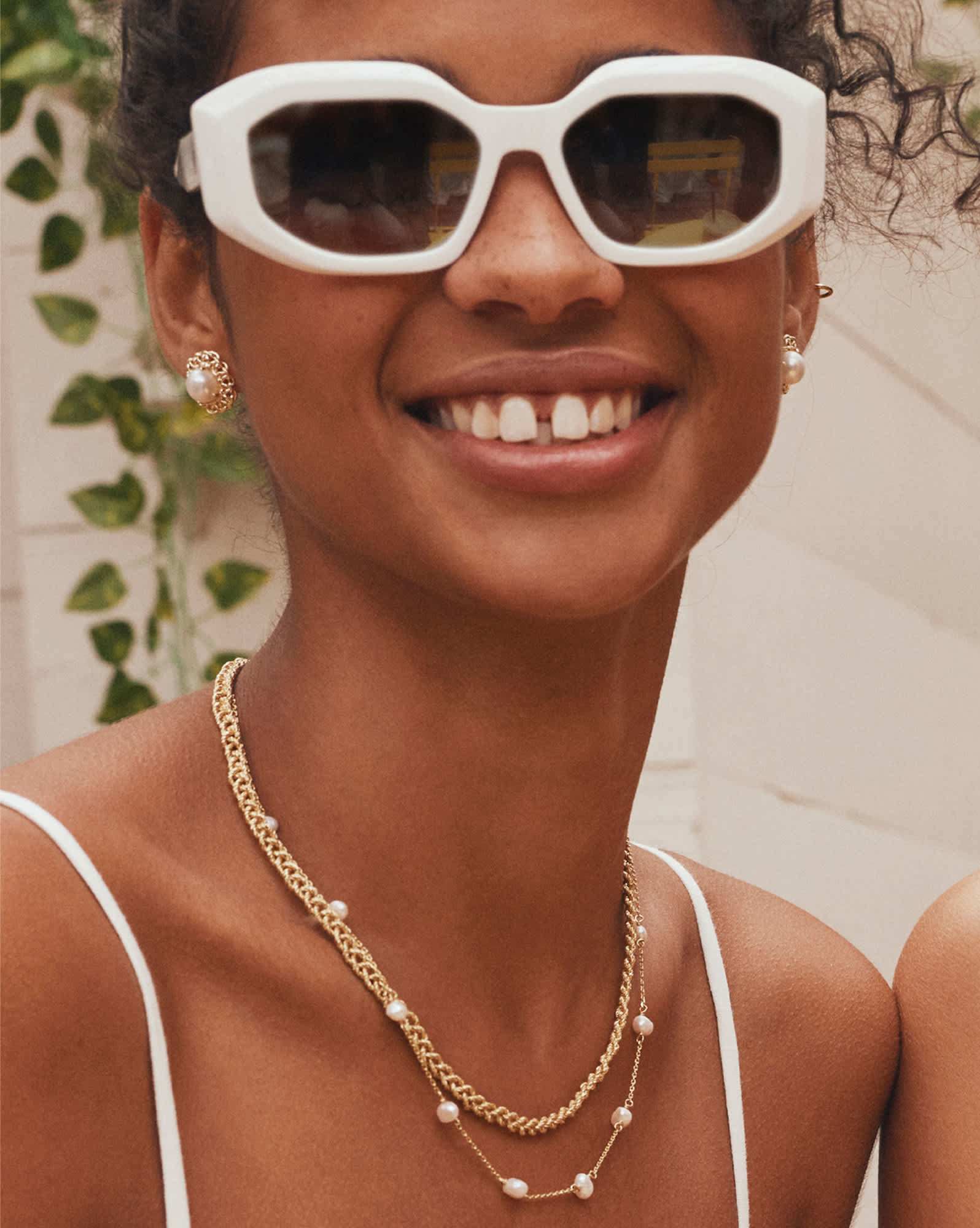 Gabriella Gold Pearl Stud Earrings