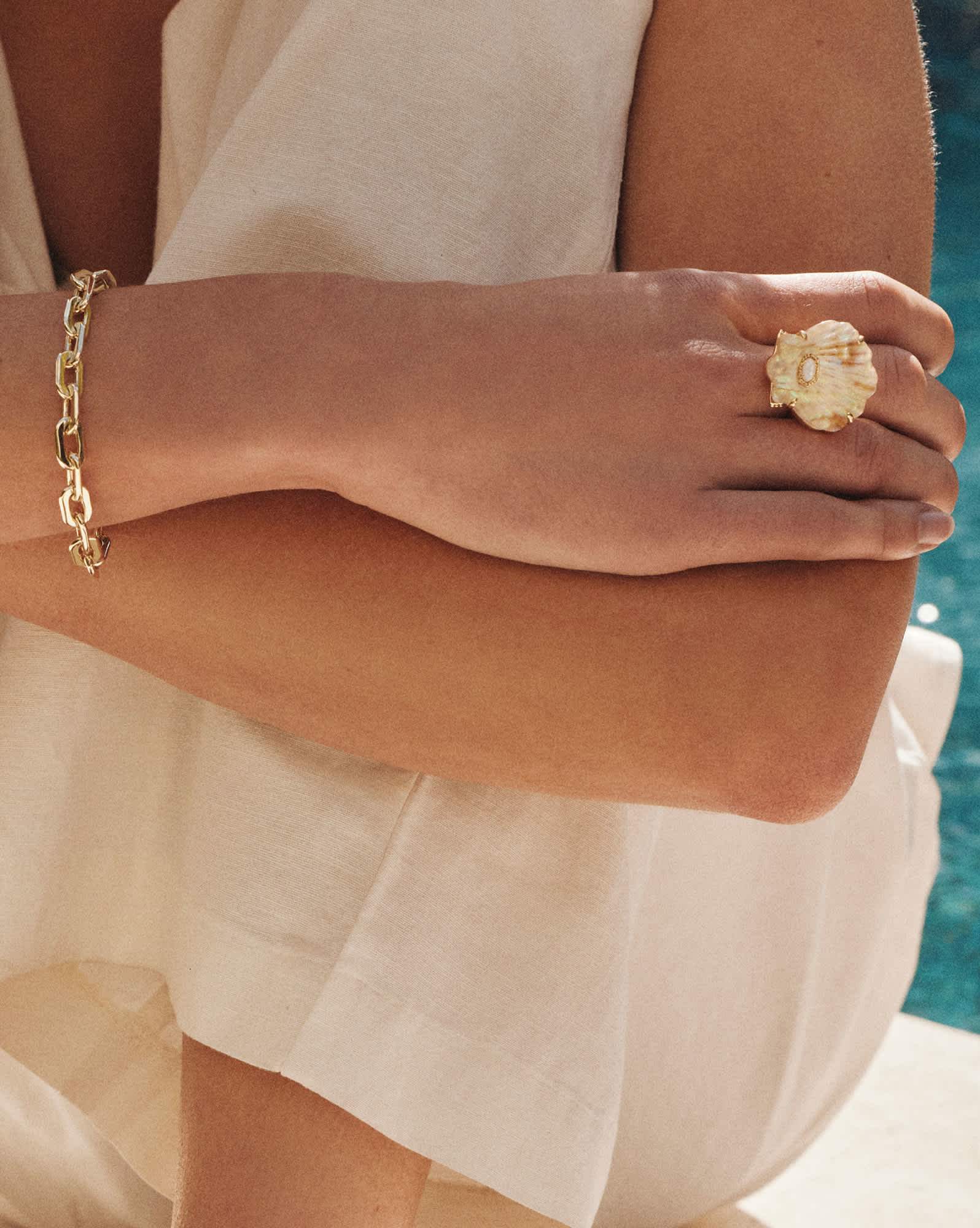 Lucia Shell Gold Cocktail Ring