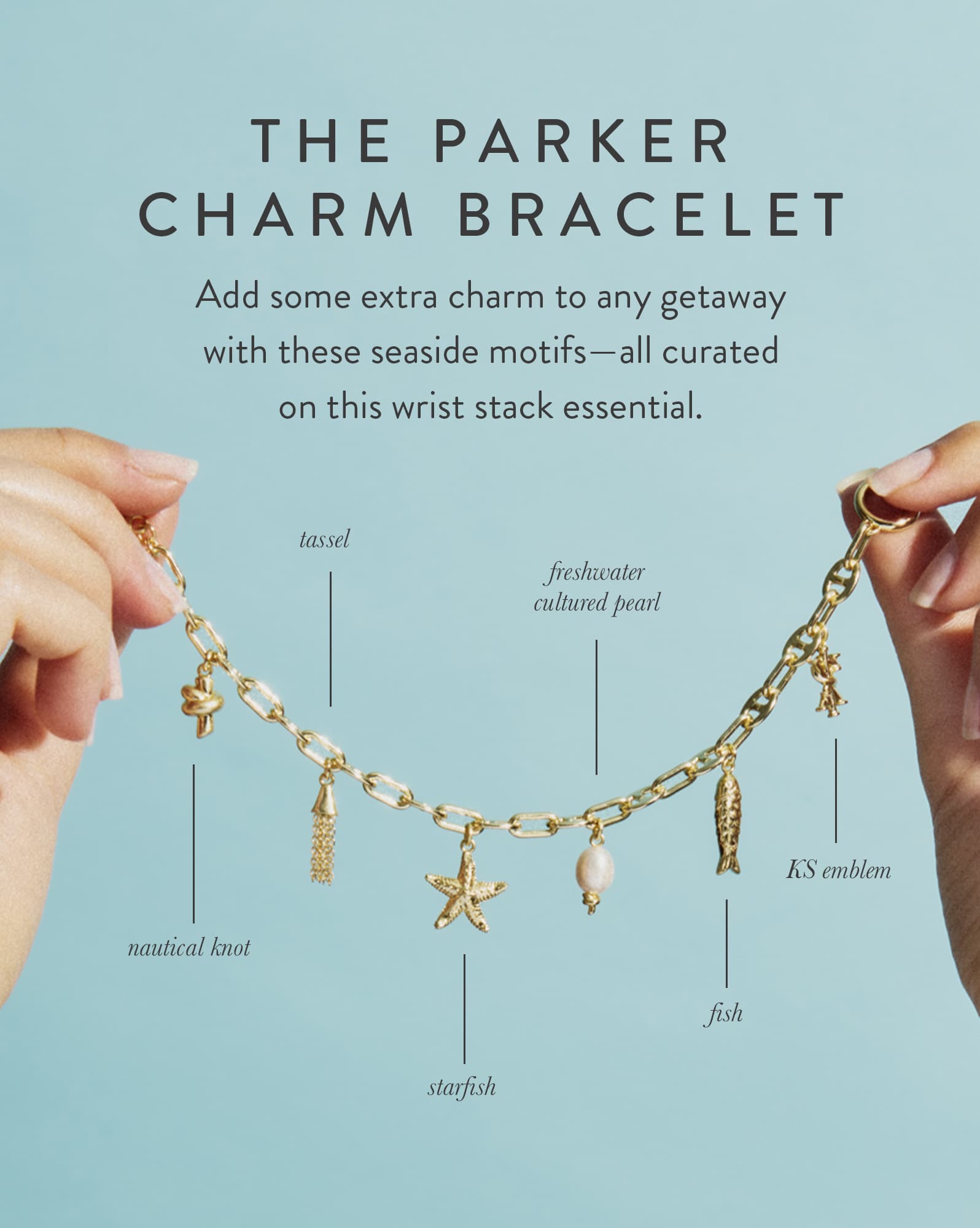 Parker Charm Gold Bracelet