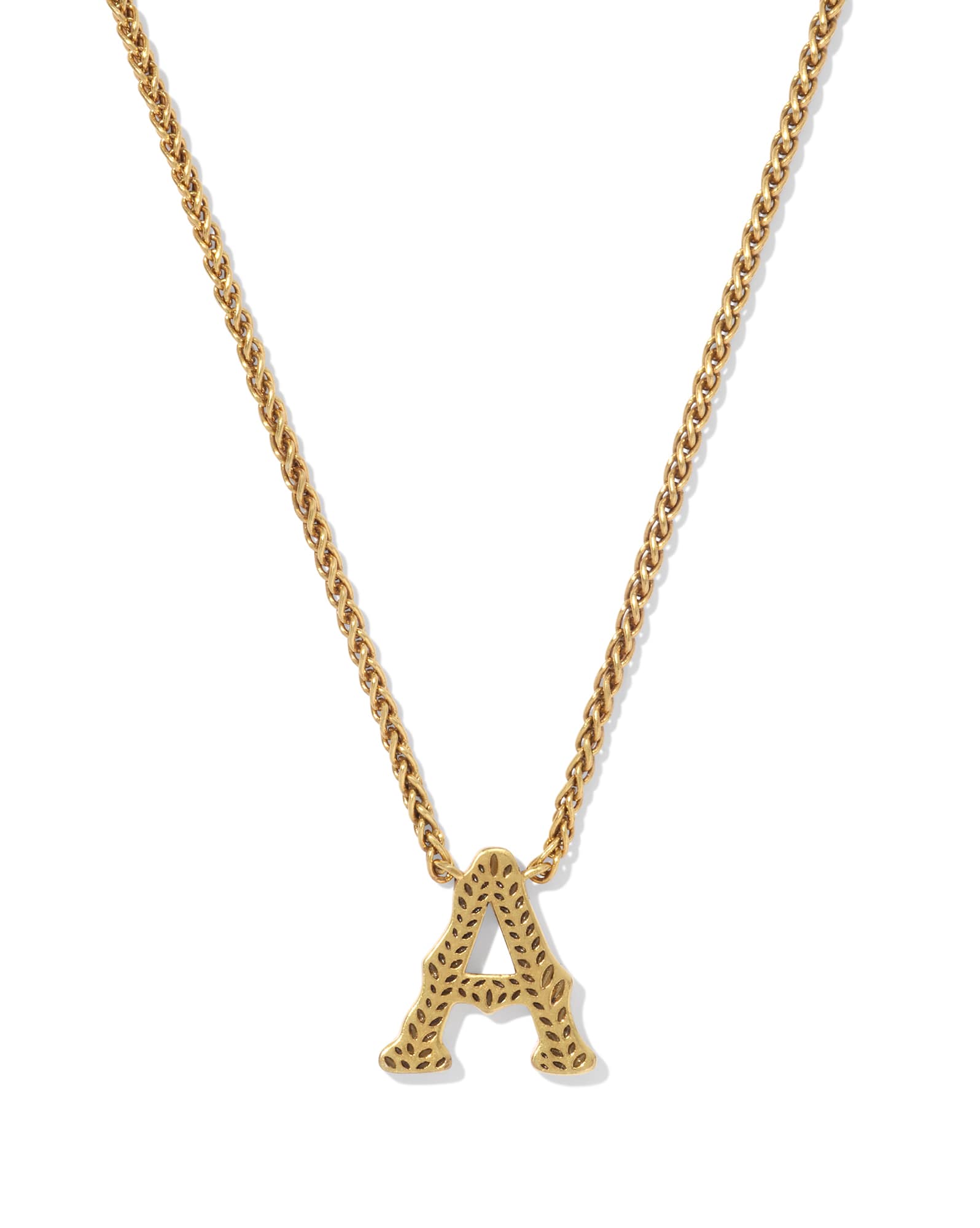 Beau Vintage Gold Letter Pendant Necklace