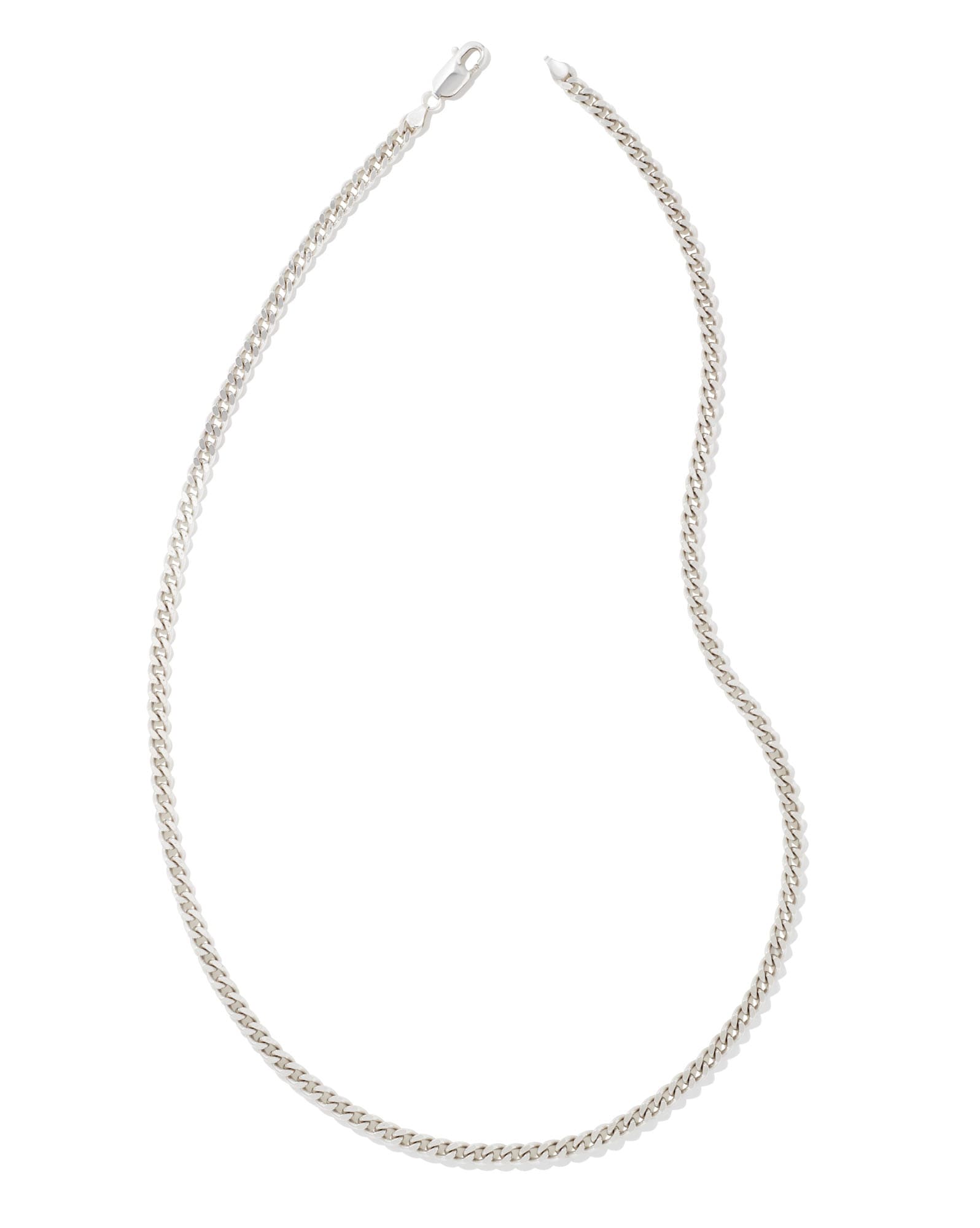 Curb Chain Necklace in Sterling Silver