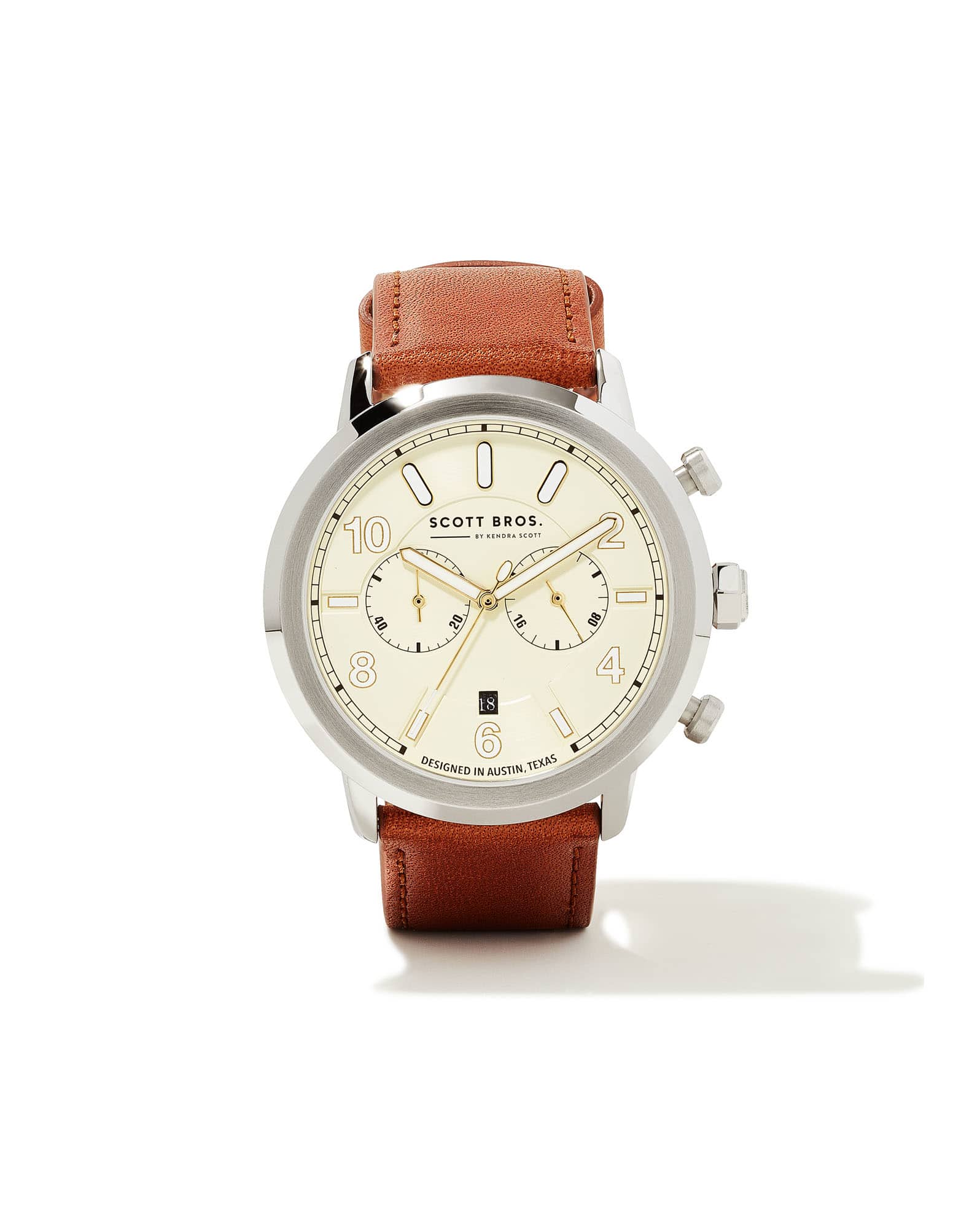 Evans Stainless Steel 44mm Field Watch in Ivory