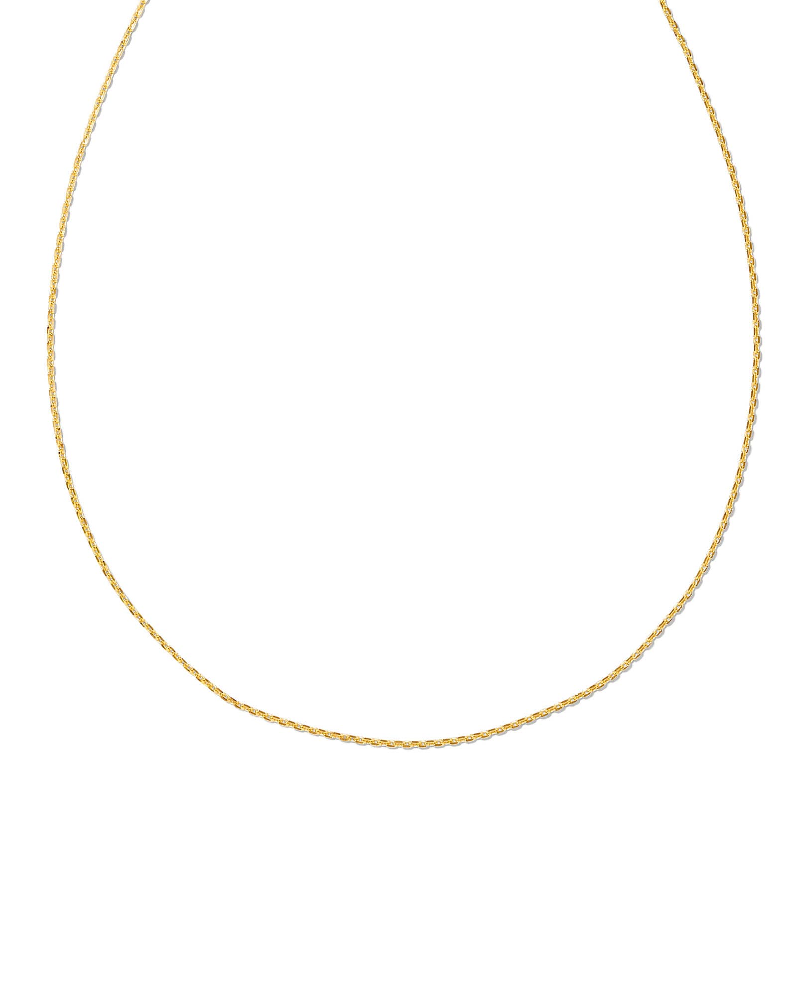 22 Inch Thin Chain Necklace in 18k Gold Vermeil