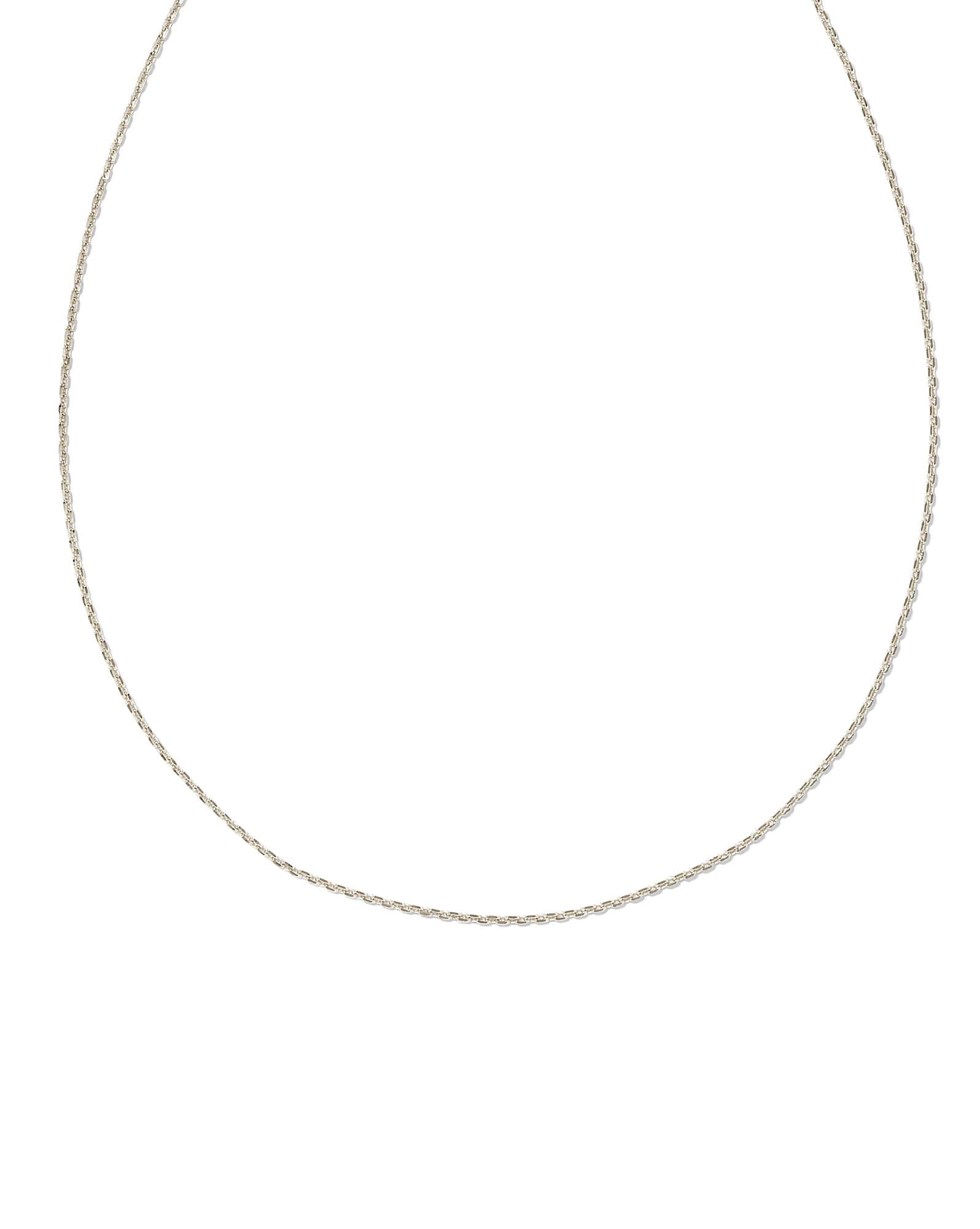 22 Inch Thin Chain Necklace in Sterling Silver