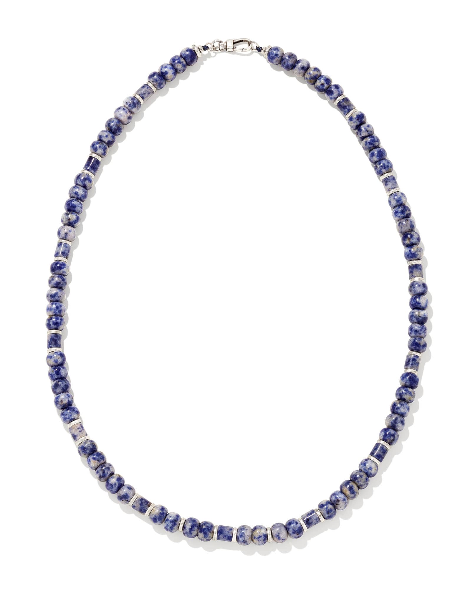 Conrad Oxidized Sterling Silver Long Strand Necklace in Sodalite