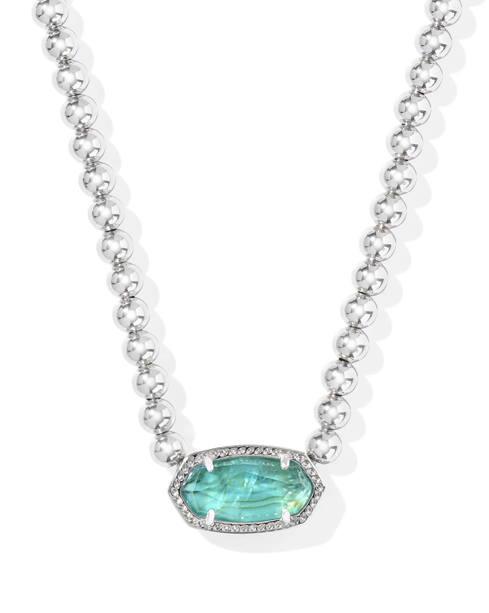 Elisa Silver Beaded Necklace