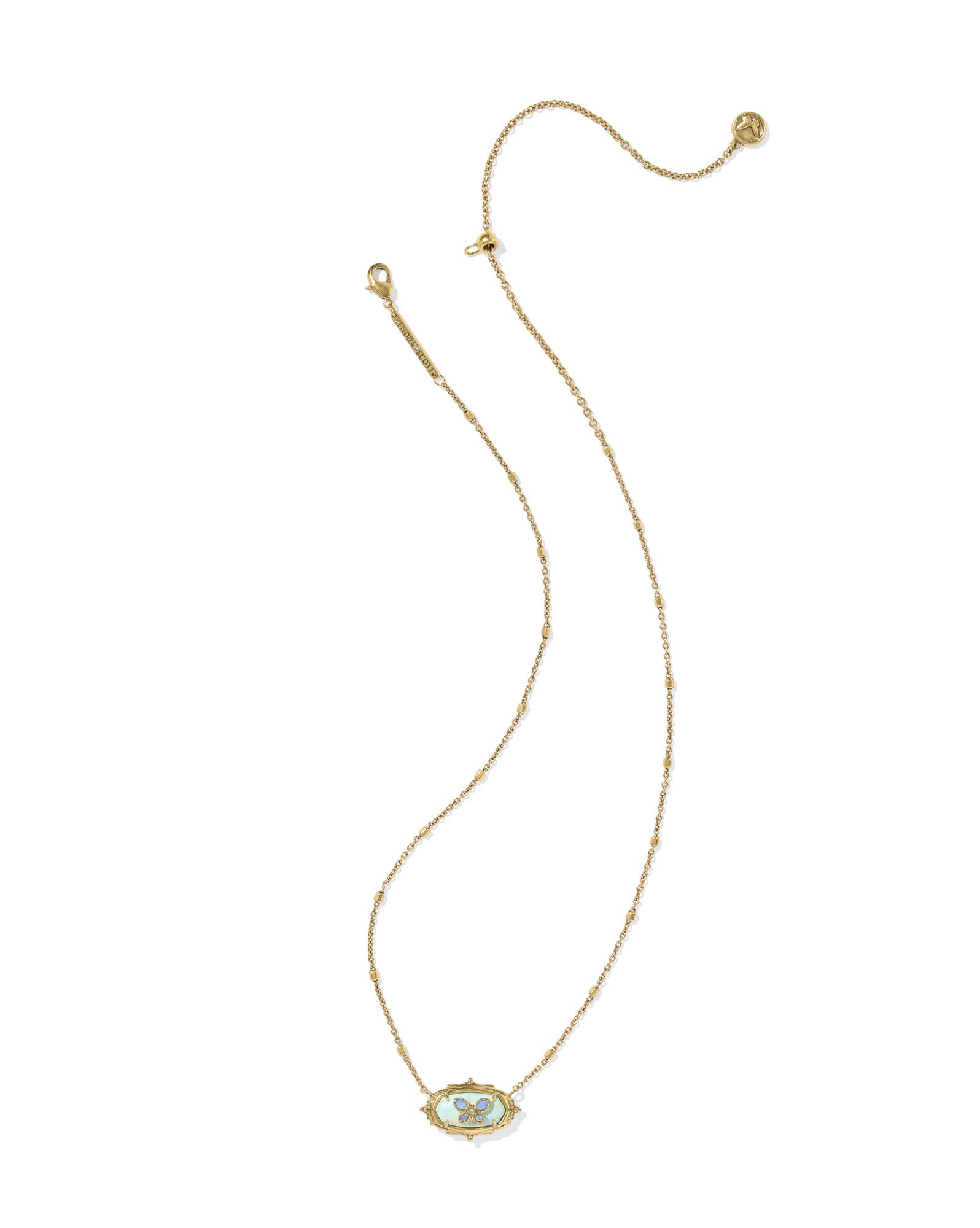 Dolly Parton x Kendra Scott Elisa Butterfly Vintage Gold Short Pendant Necklace