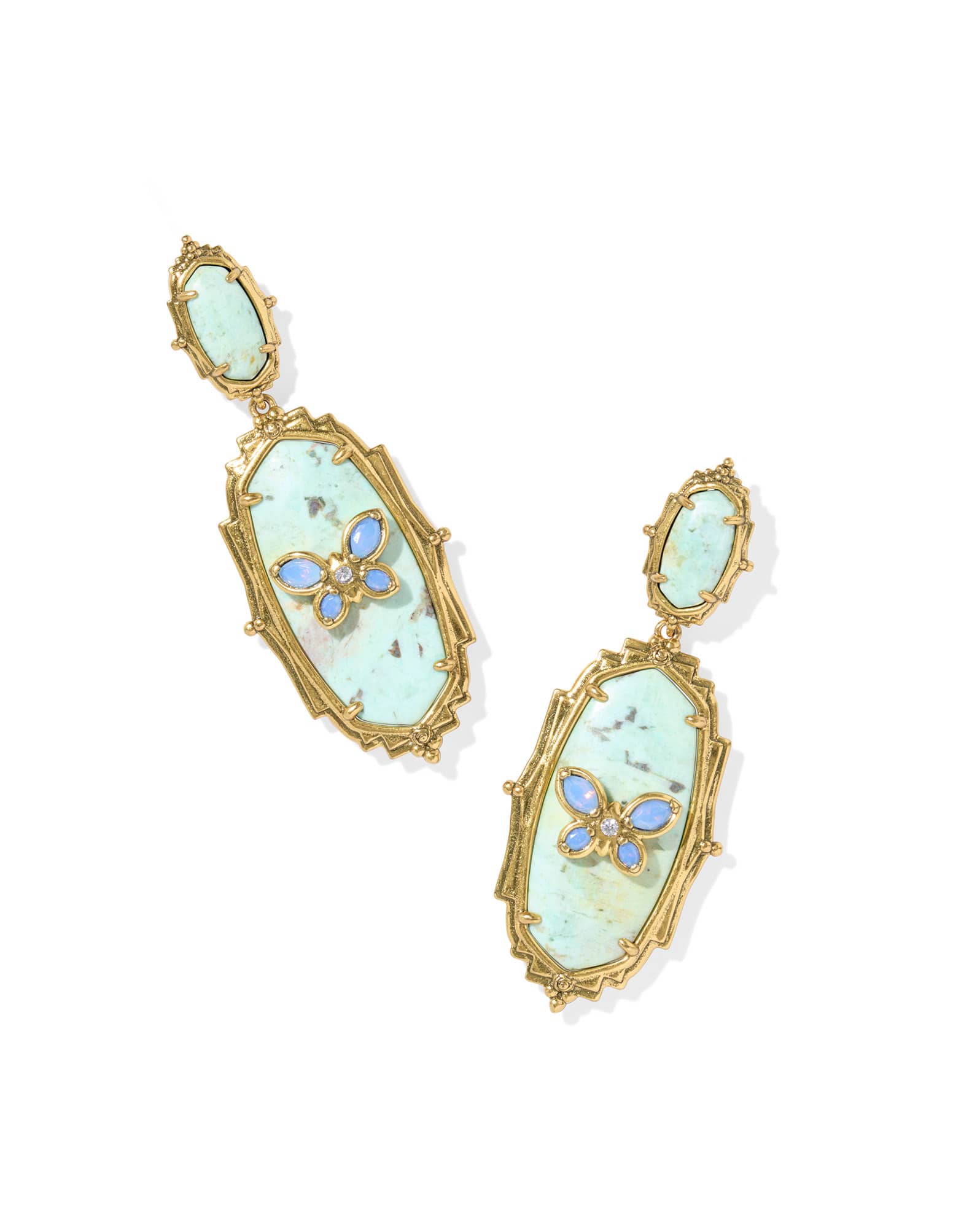 Dolly Parton x Kendra Scott Elle Butterfly Vintage Gold Statement Earrings