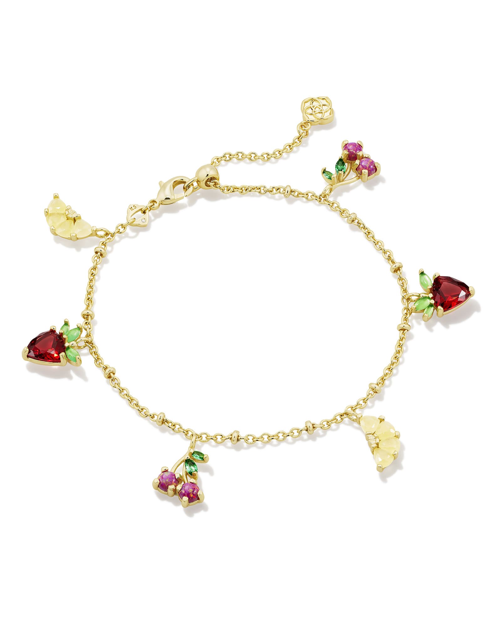 Fruit Gold Delicate Chain Bracelet in Multi Mix