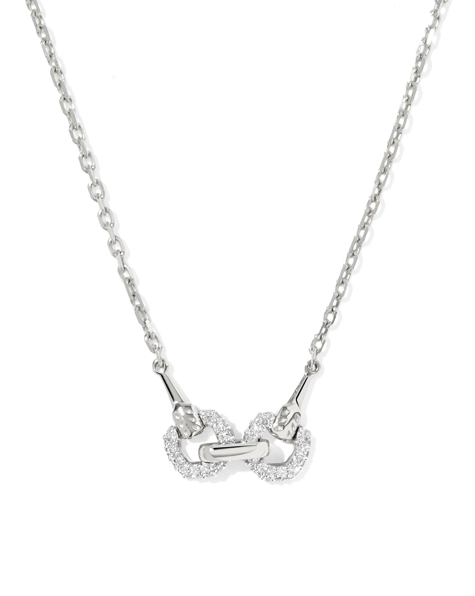 Beau 14k White Gold Short Pendant Necklace