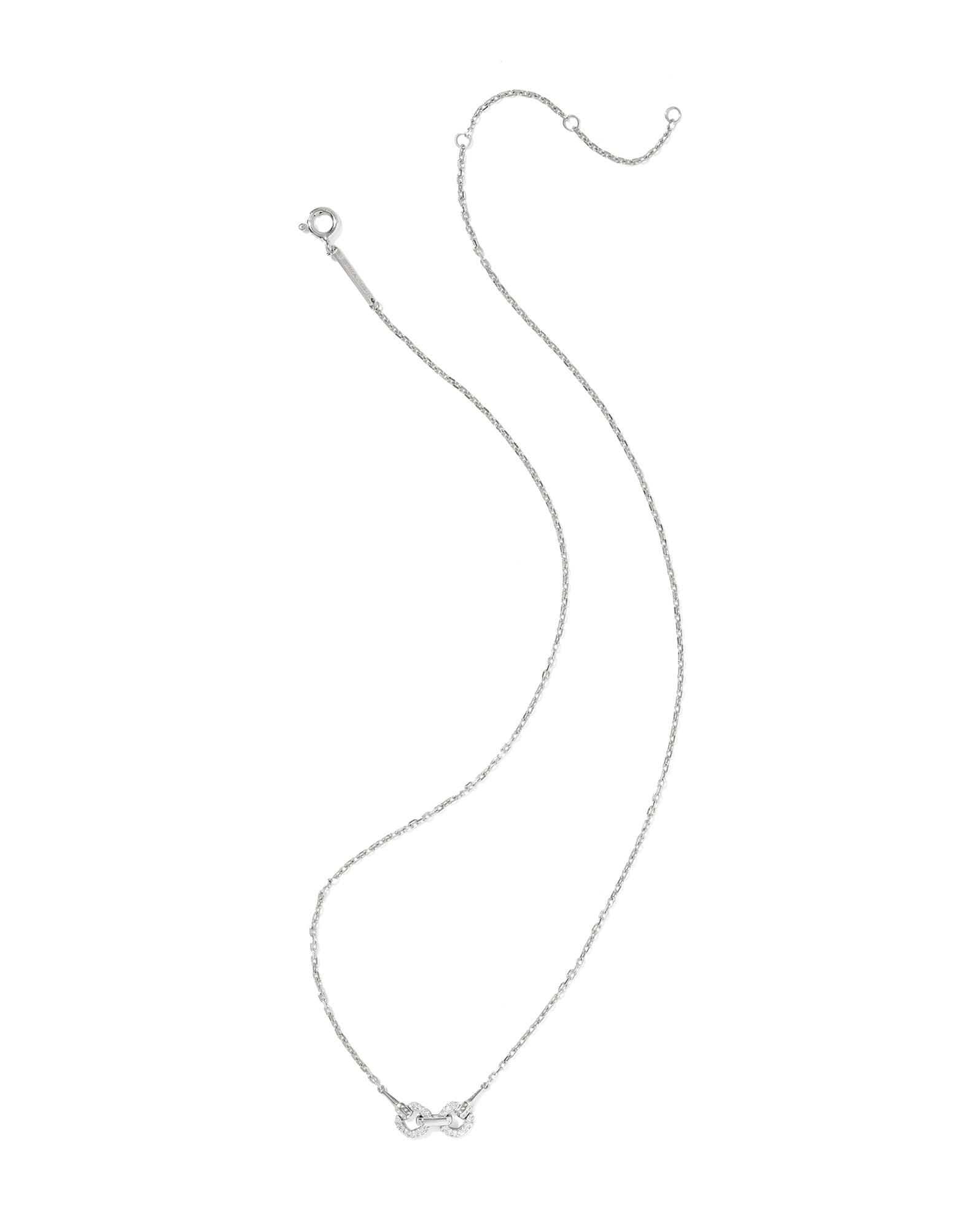 Beau 14k White Gold Short Pendant Necklace