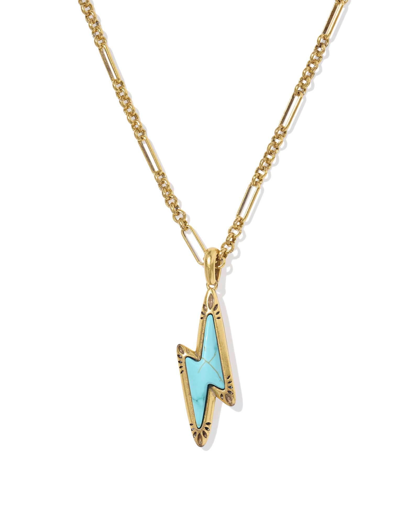 Lightning Bolt Small Long Pendant