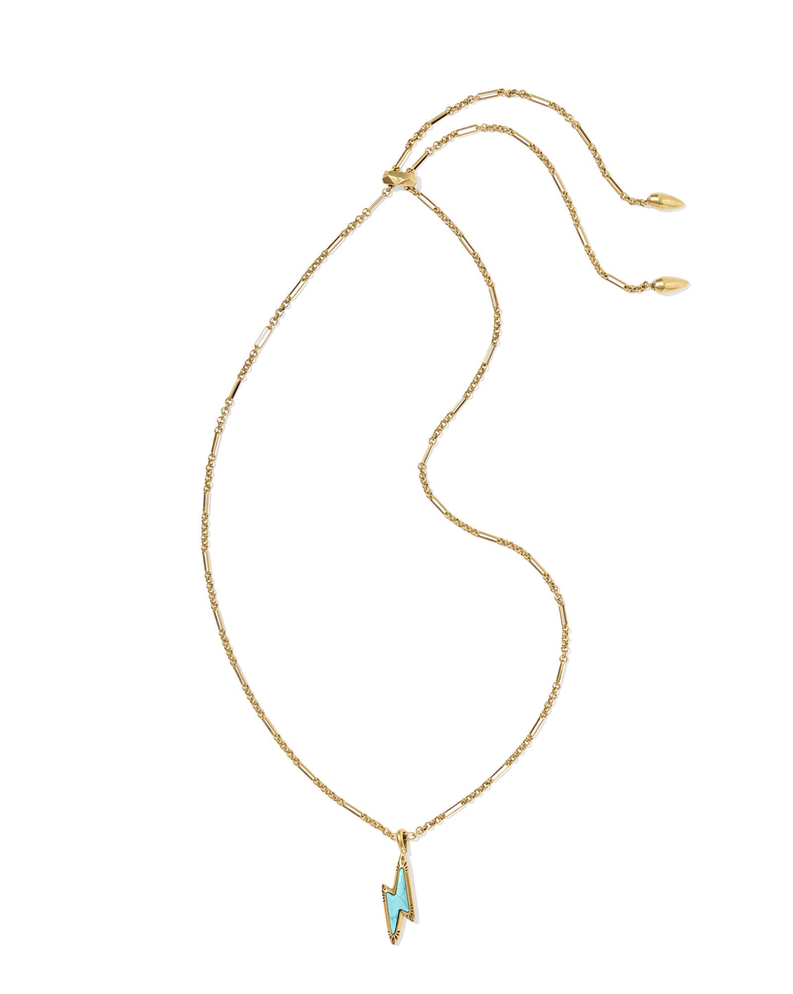 Lightning Bolt Small Long Pendant