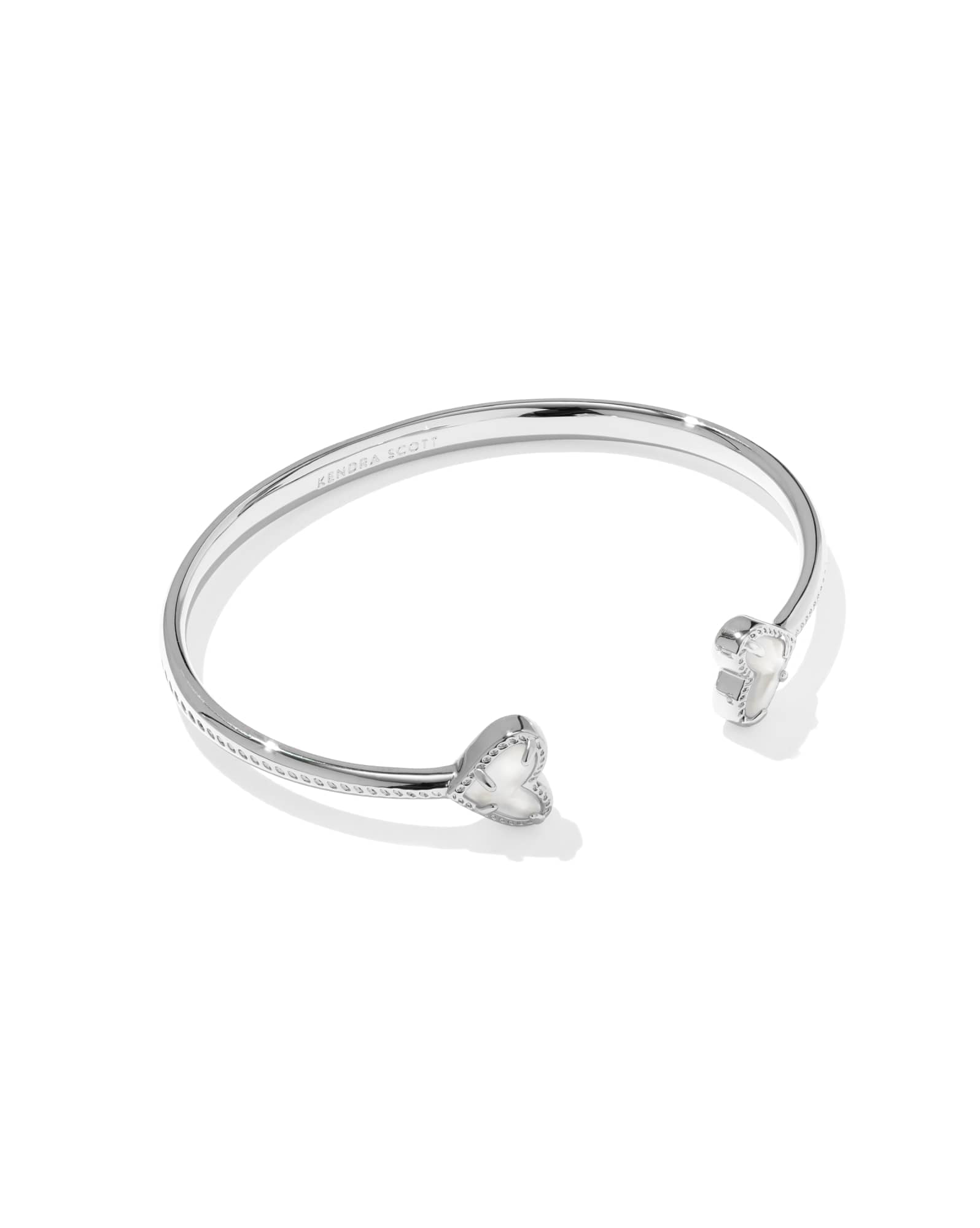 Framed Ari Heart Silver Cuff Bracelet