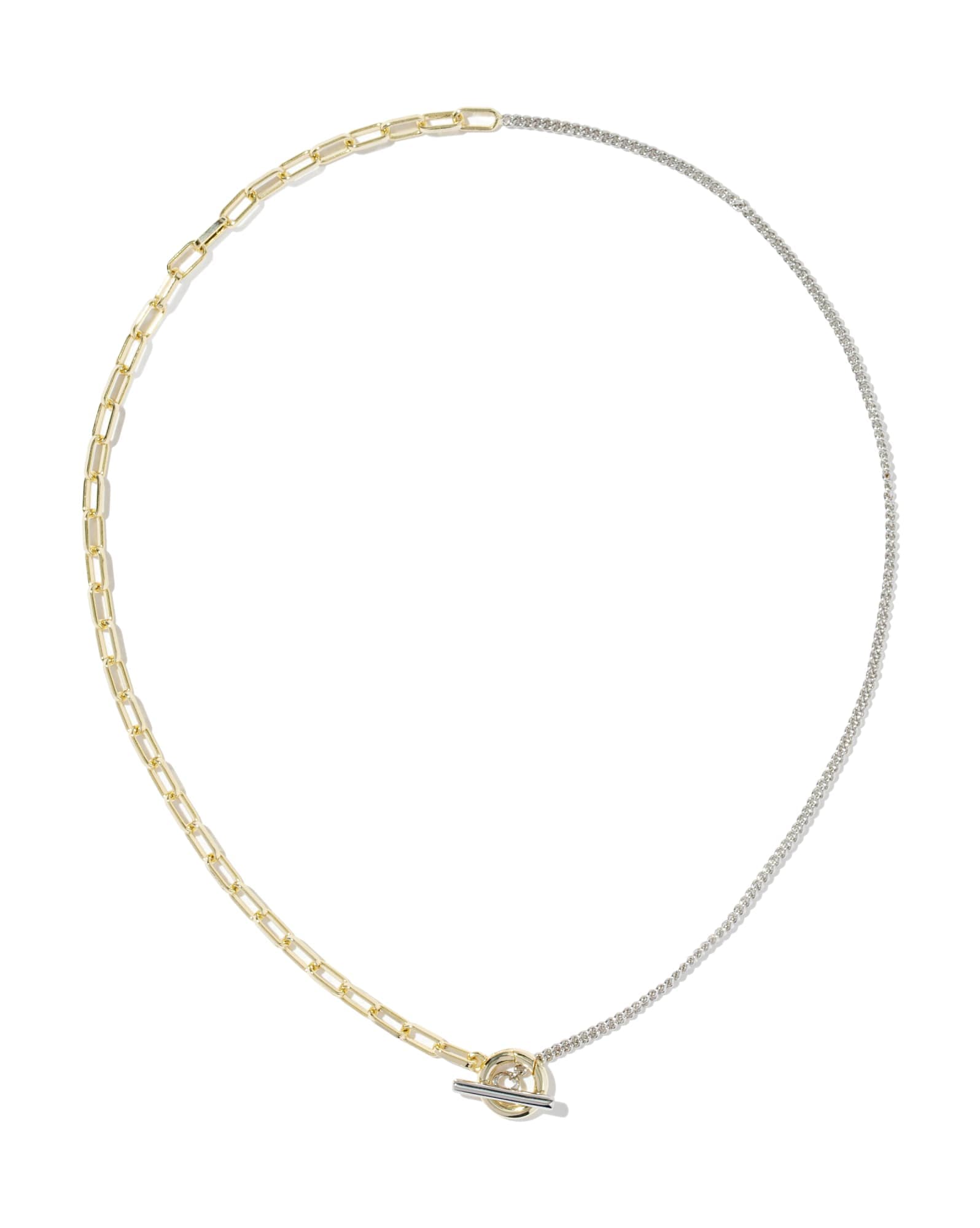 Leighton Mixed Metal Pearl Chain Necklace