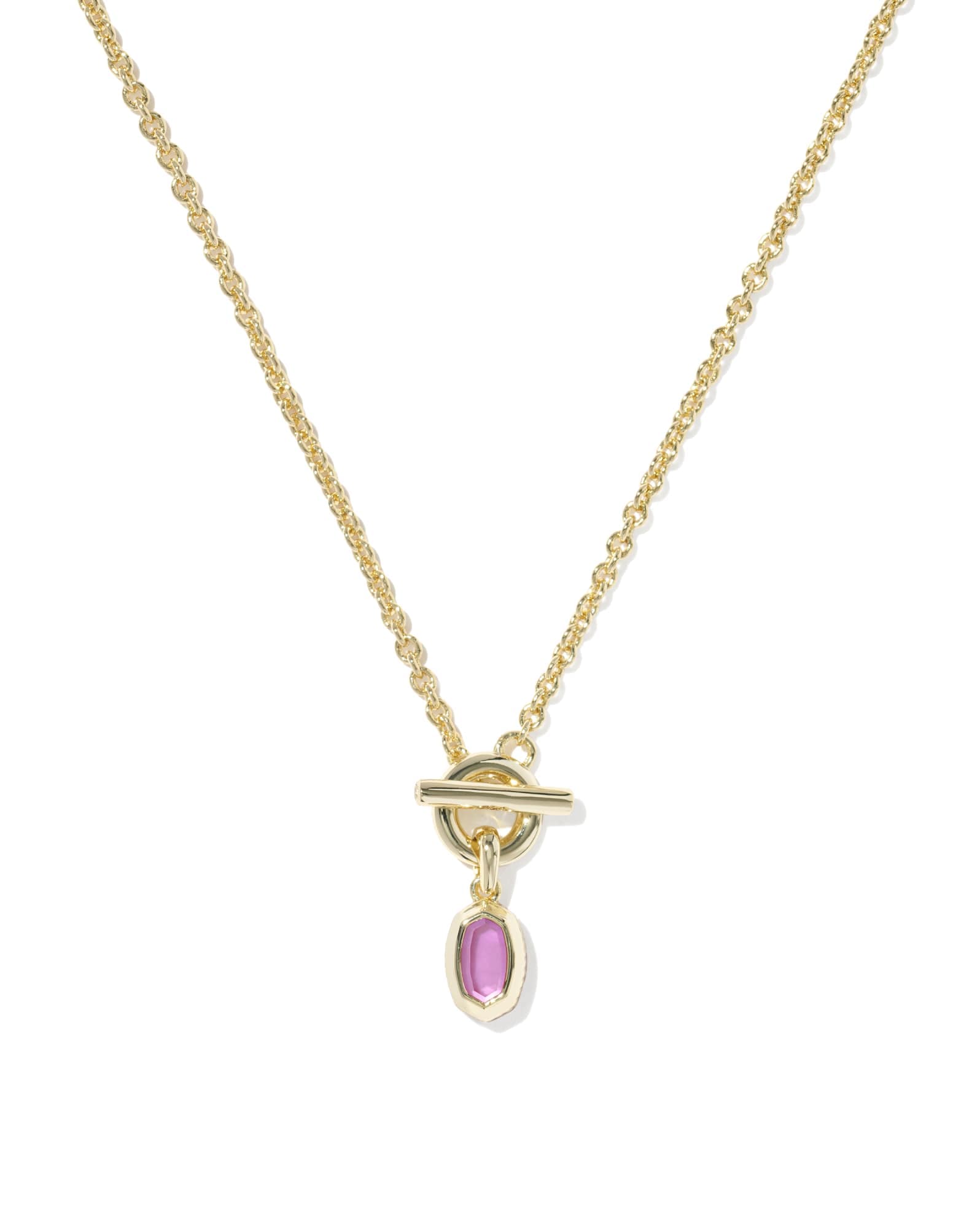 Mini Elisa Gold Toggle Short Pendant Necklace