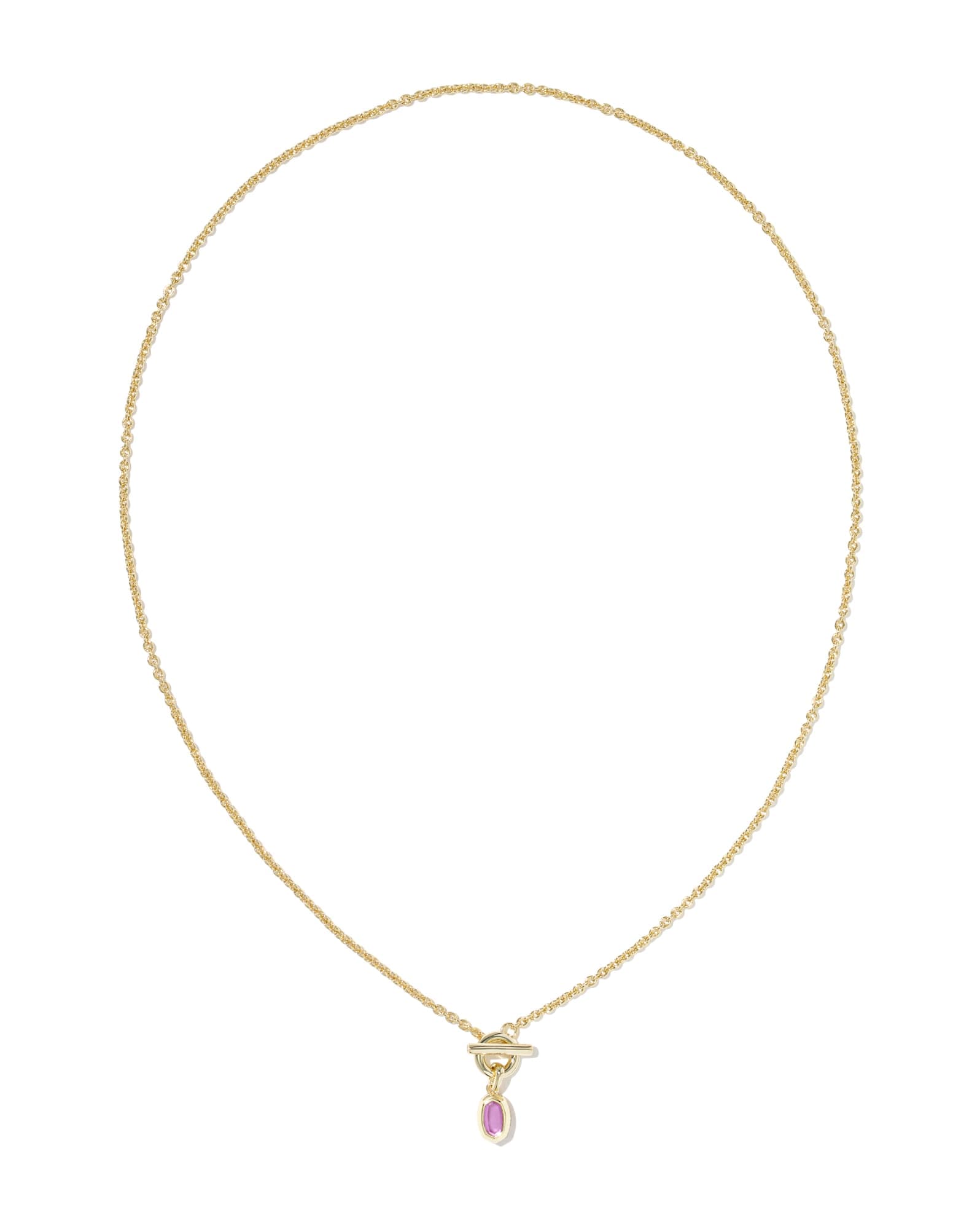 Mini Elisa Gold Toggle Short Pendant Necklace