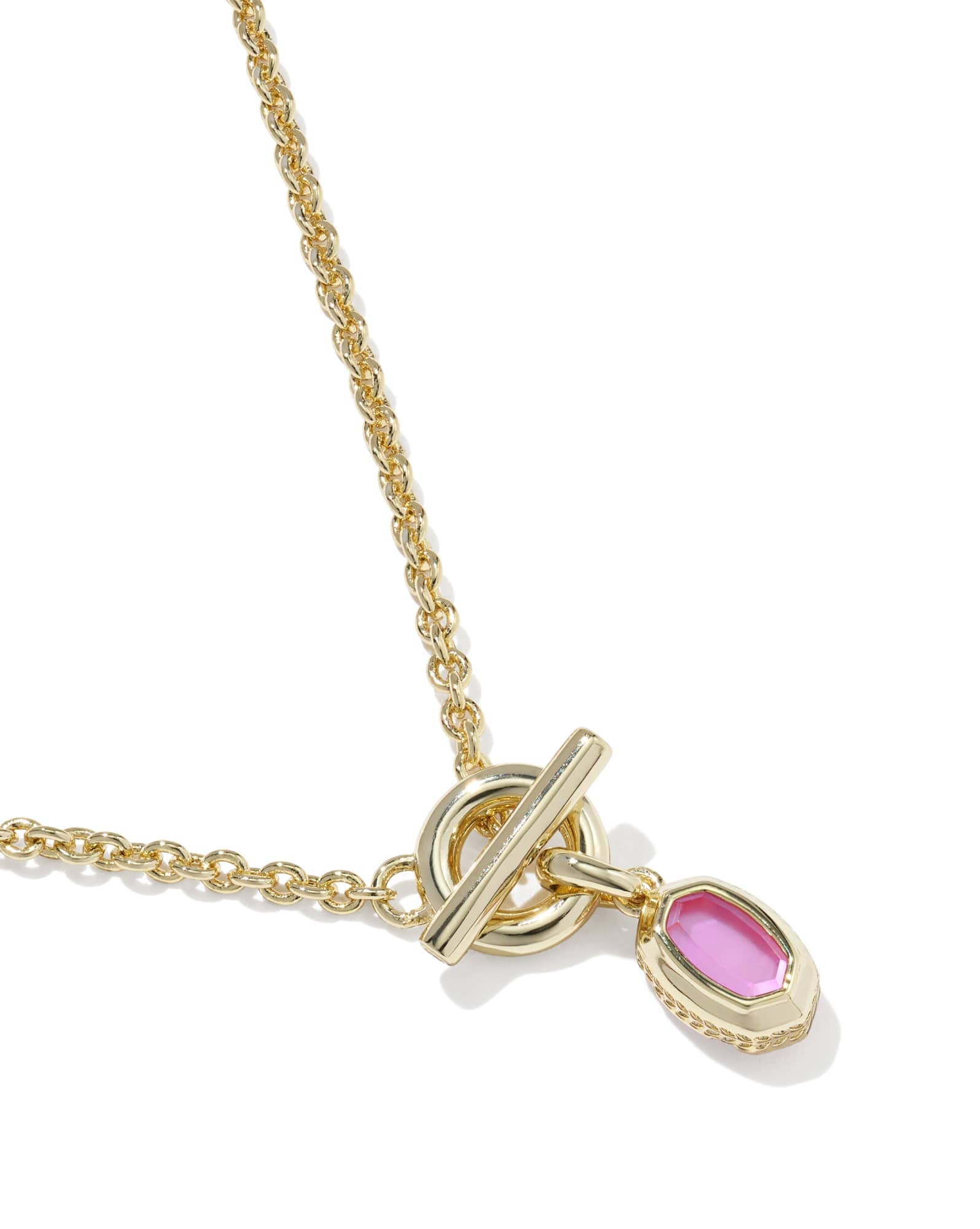 Mini Elisa Gold Toggle Short Pendant Necklace