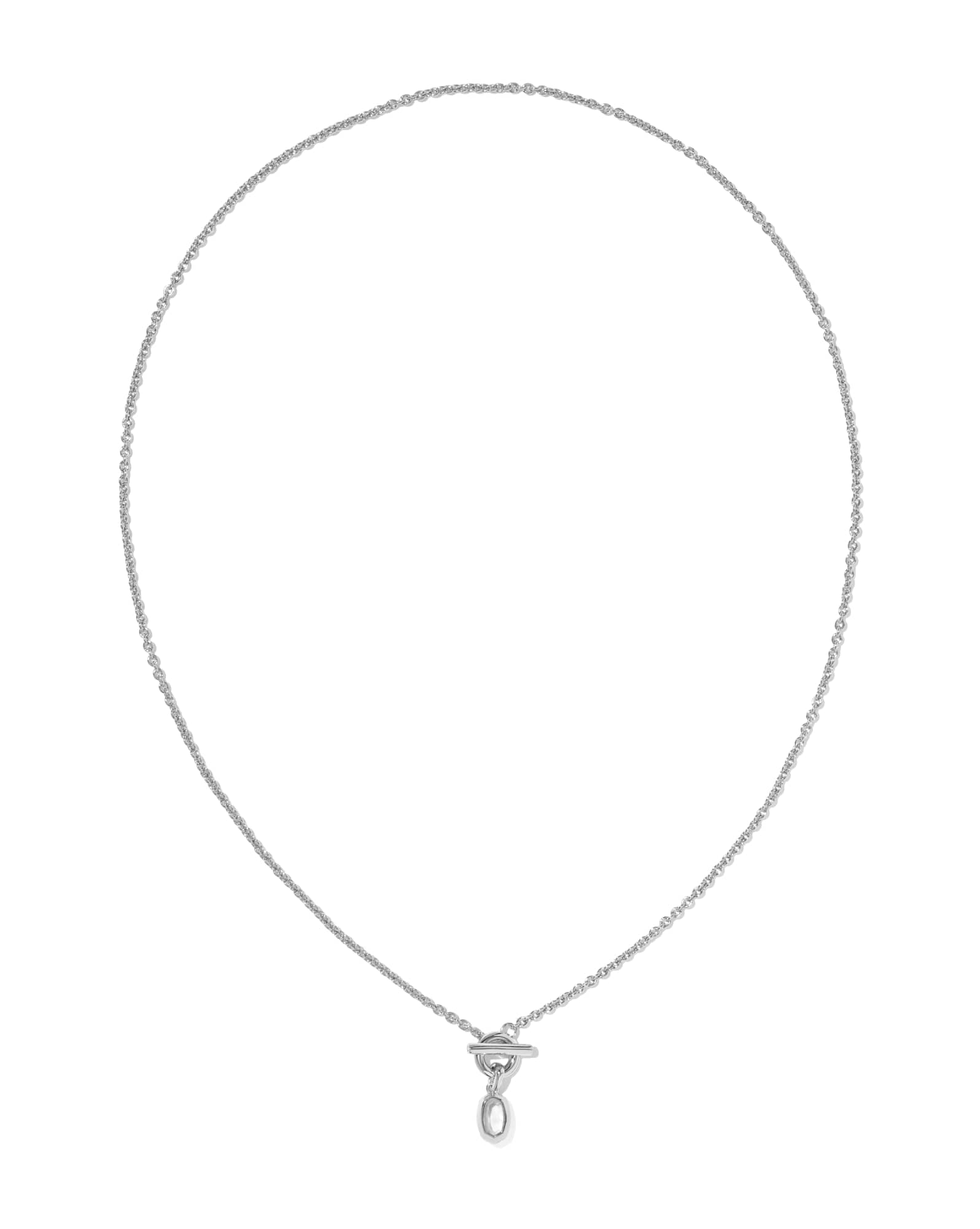 Mini Elisa Silver Toggle Short Pendant Necklace