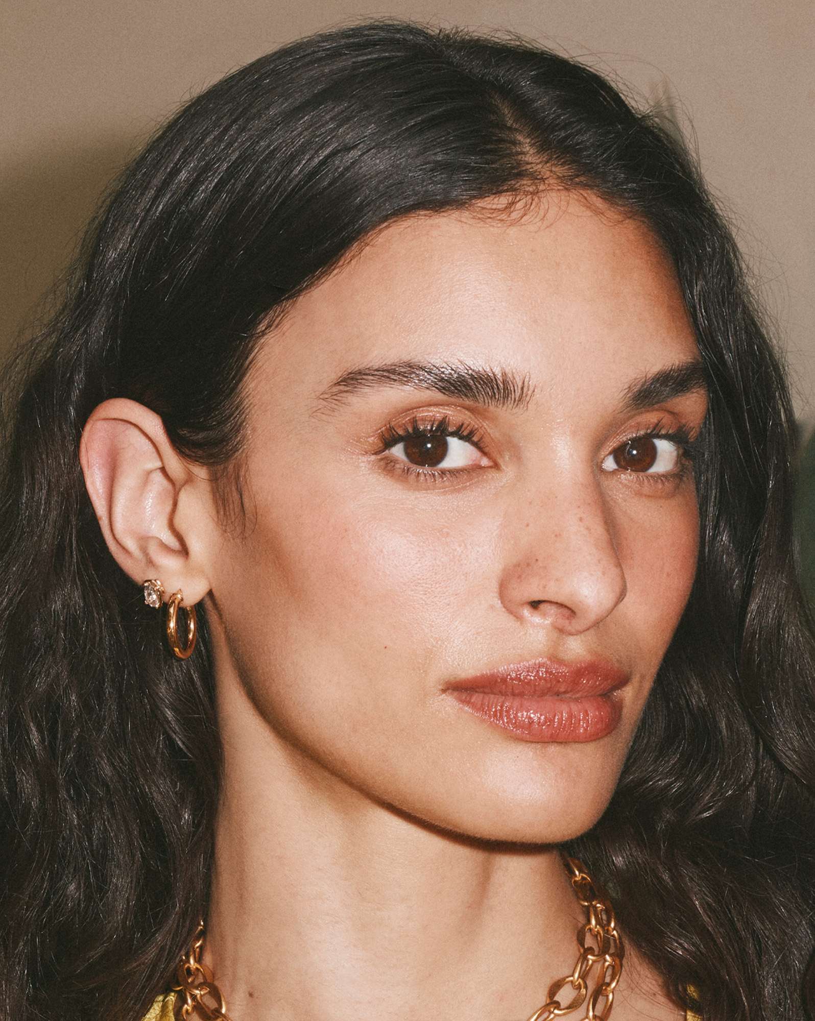 Tube Small 20mm Hoop Earrings in 18k Gold Vermeil