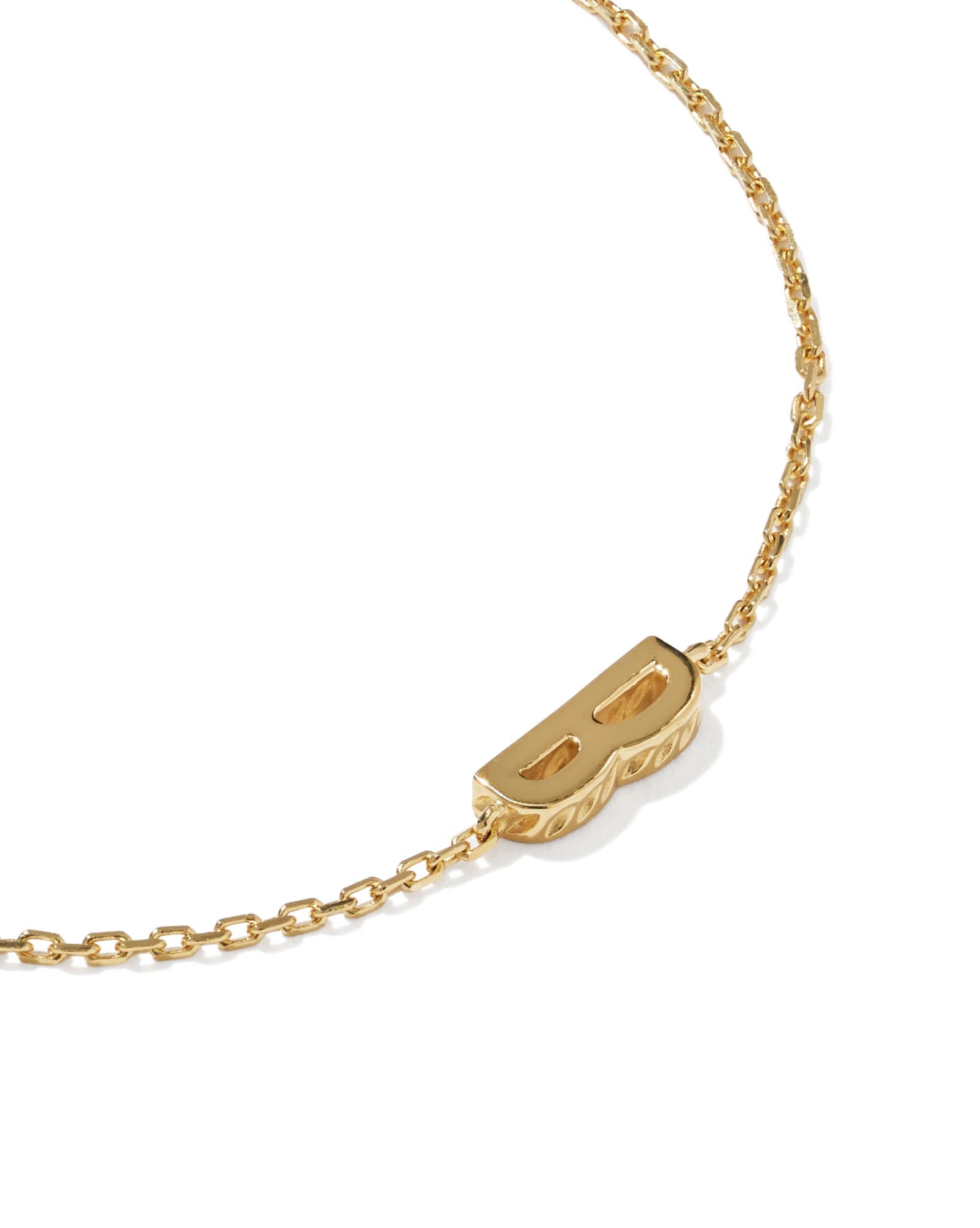 Letter B 18k Gold Vermeil Initial Bracelet