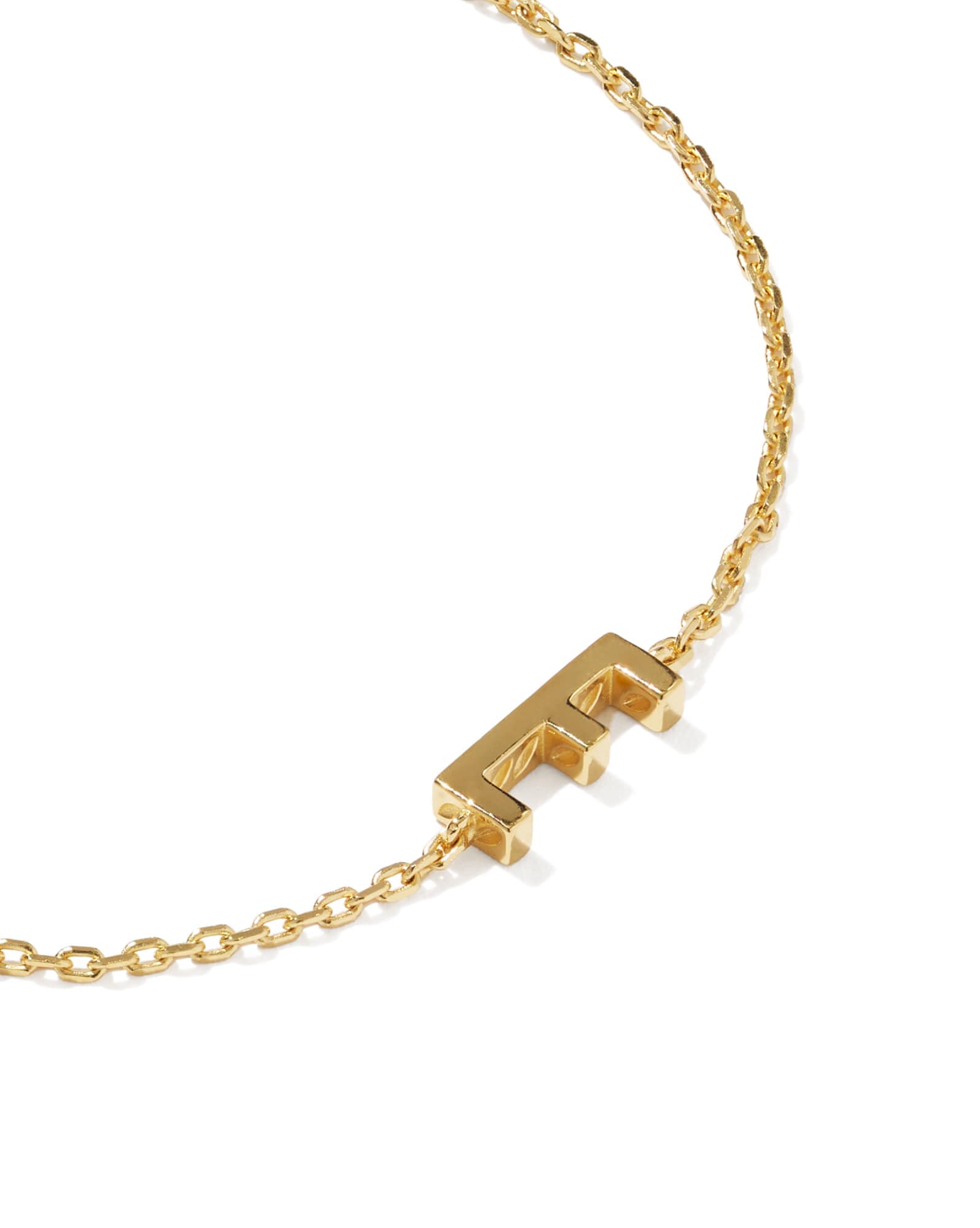 Letter E 18k Gold Vermeil Initial Bracelet